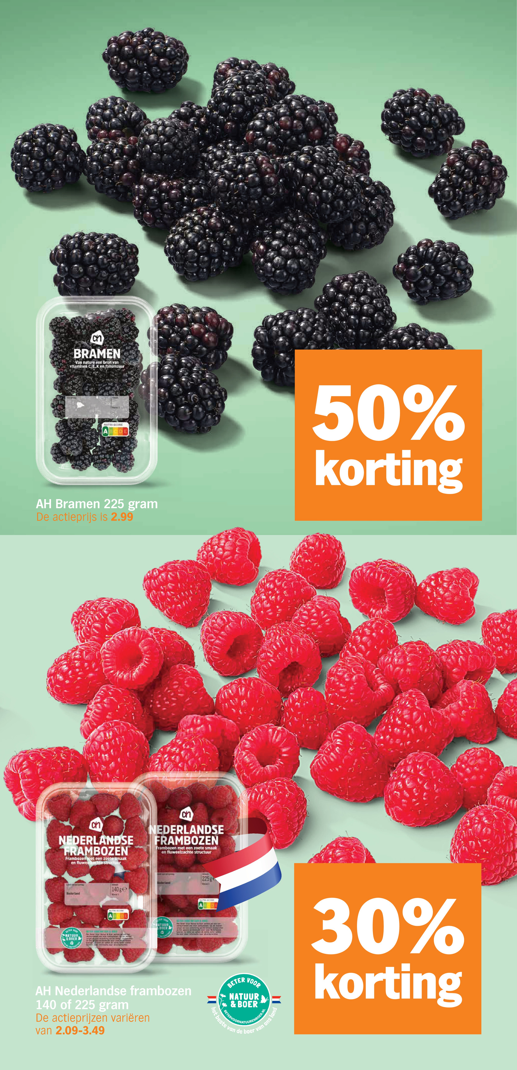 AH Bramen, gemarkeerd op pagina 5 van de Albert Heijn folder