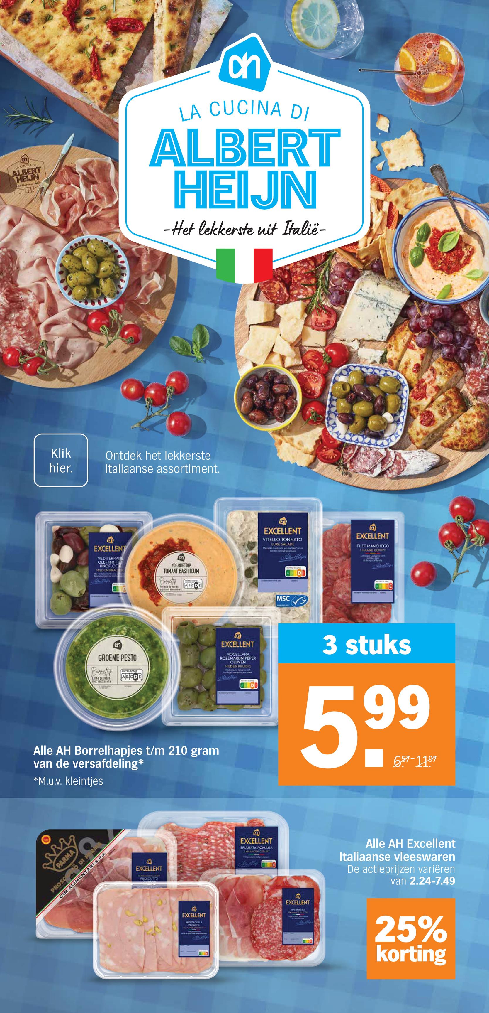 AH Excellent Italiaanse vleeswaren, uit de Albert Heijn folder, pagina 14
