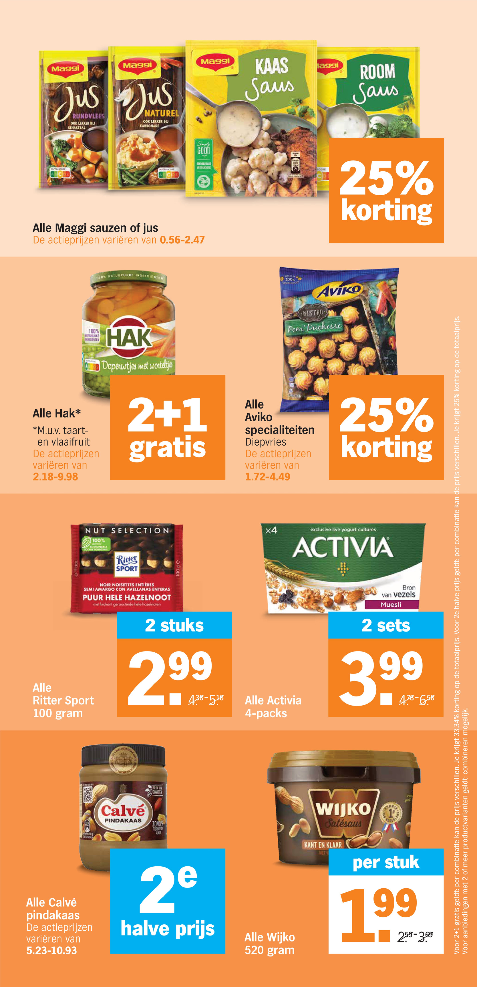 HAK groenten, gemarkeerd op pagina 18 van de Albert Heijn folder
