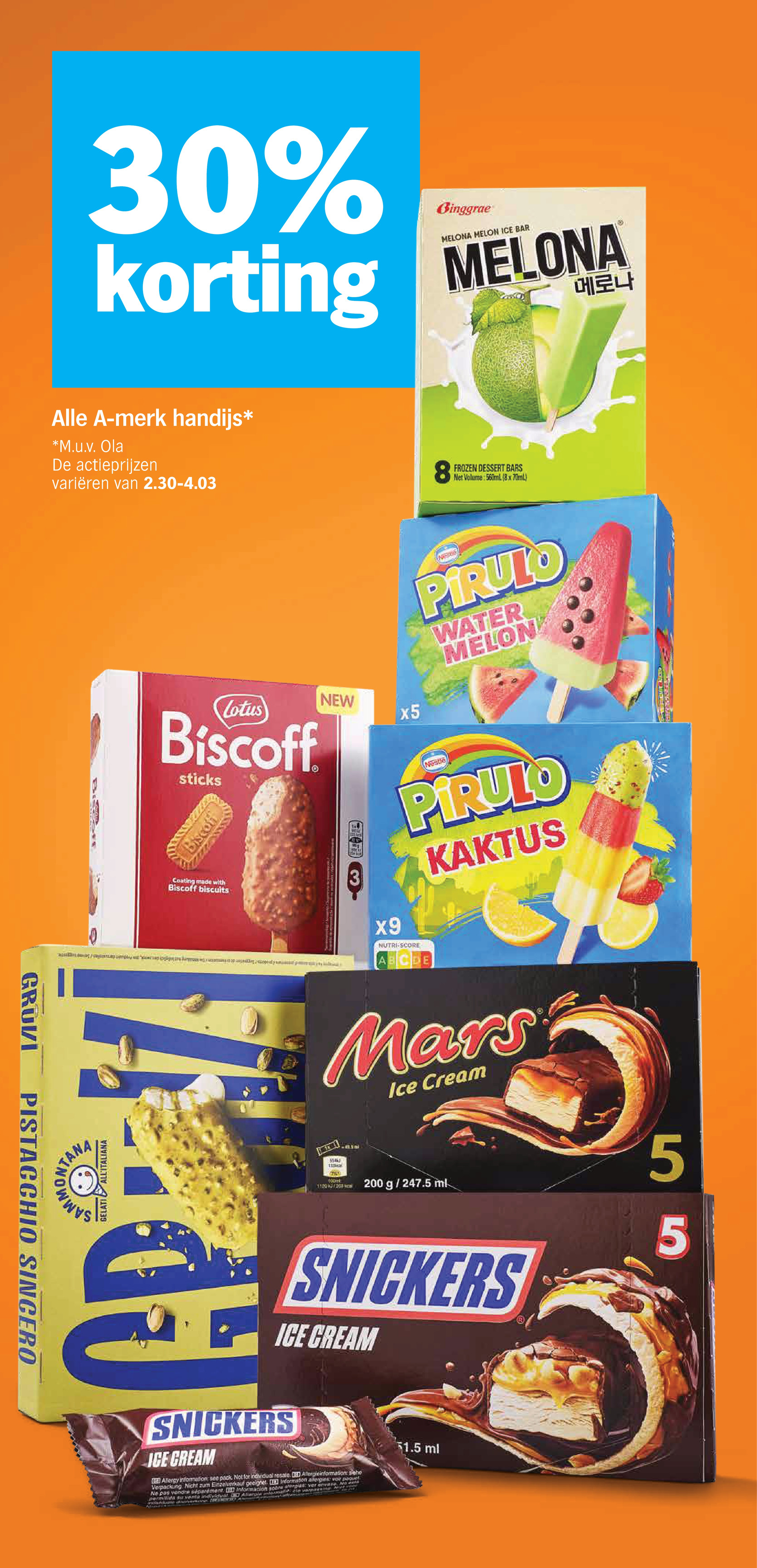 Pirulo Kaktus, gemarkeerd op pagina 21 van de Albert Heijn folder