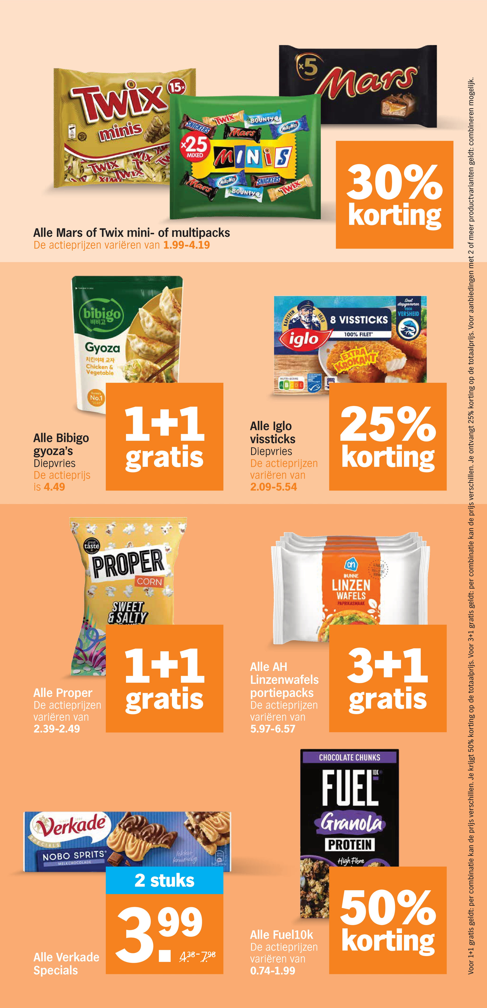 Bibigo gyoza's, gemarkeerd op pagina 24 van de Albert Heijn folder