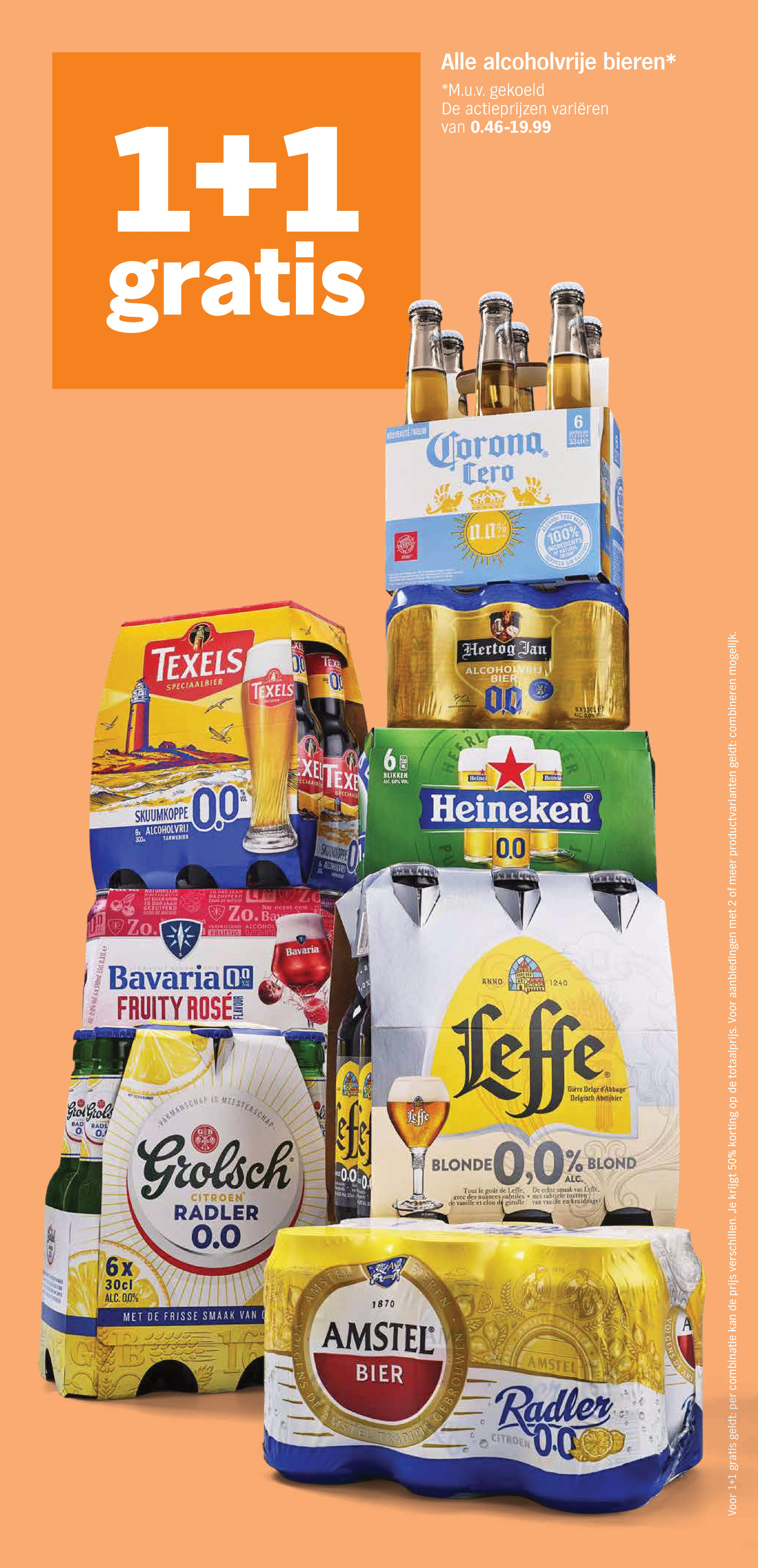 Heineken 0.0, gemarkeerd op pagina 28 van de Albert Heijn folder