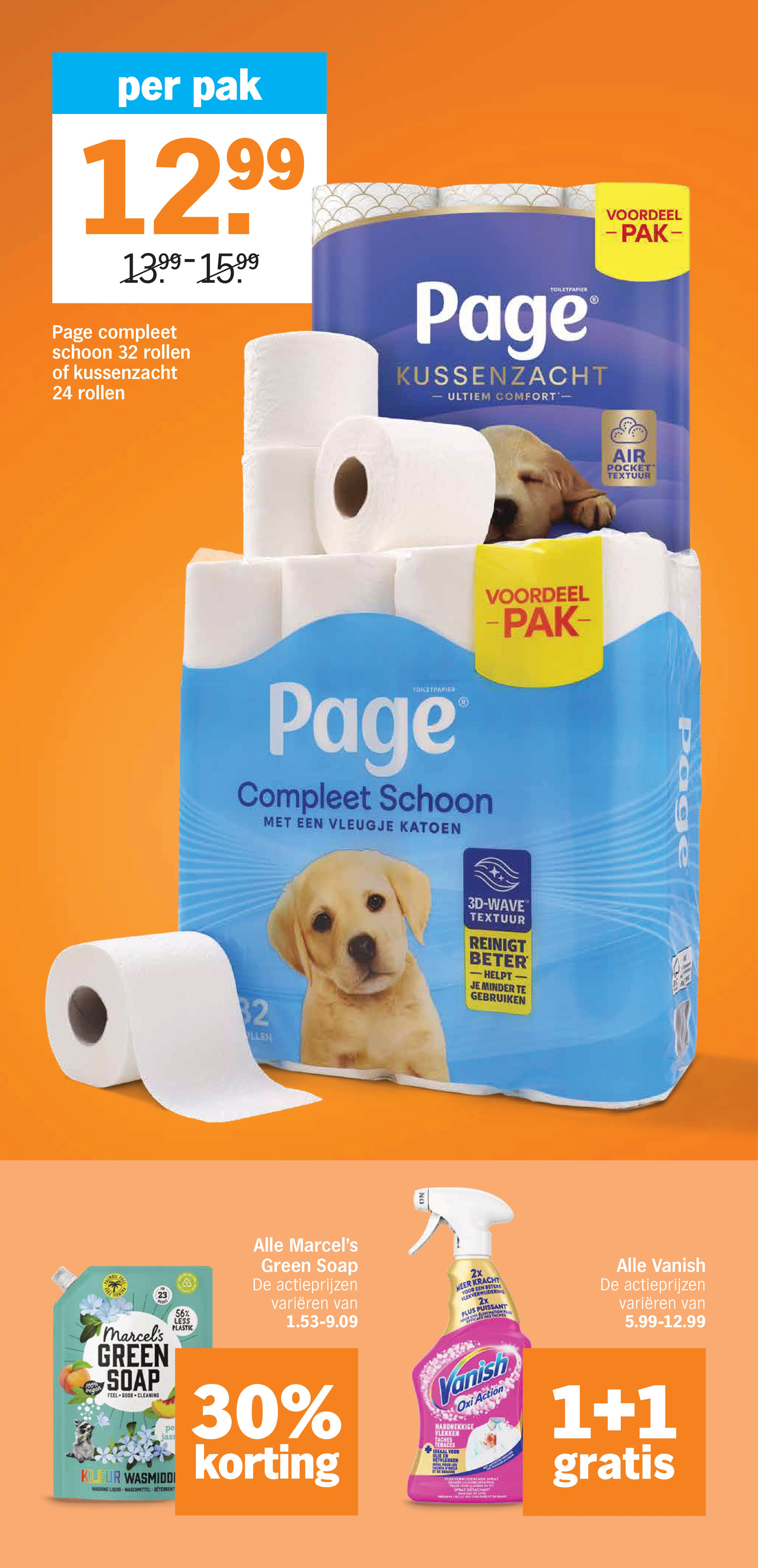 Page toiletpapier, gemarkeerd op pagina 36 van de Albert Heijn folder
