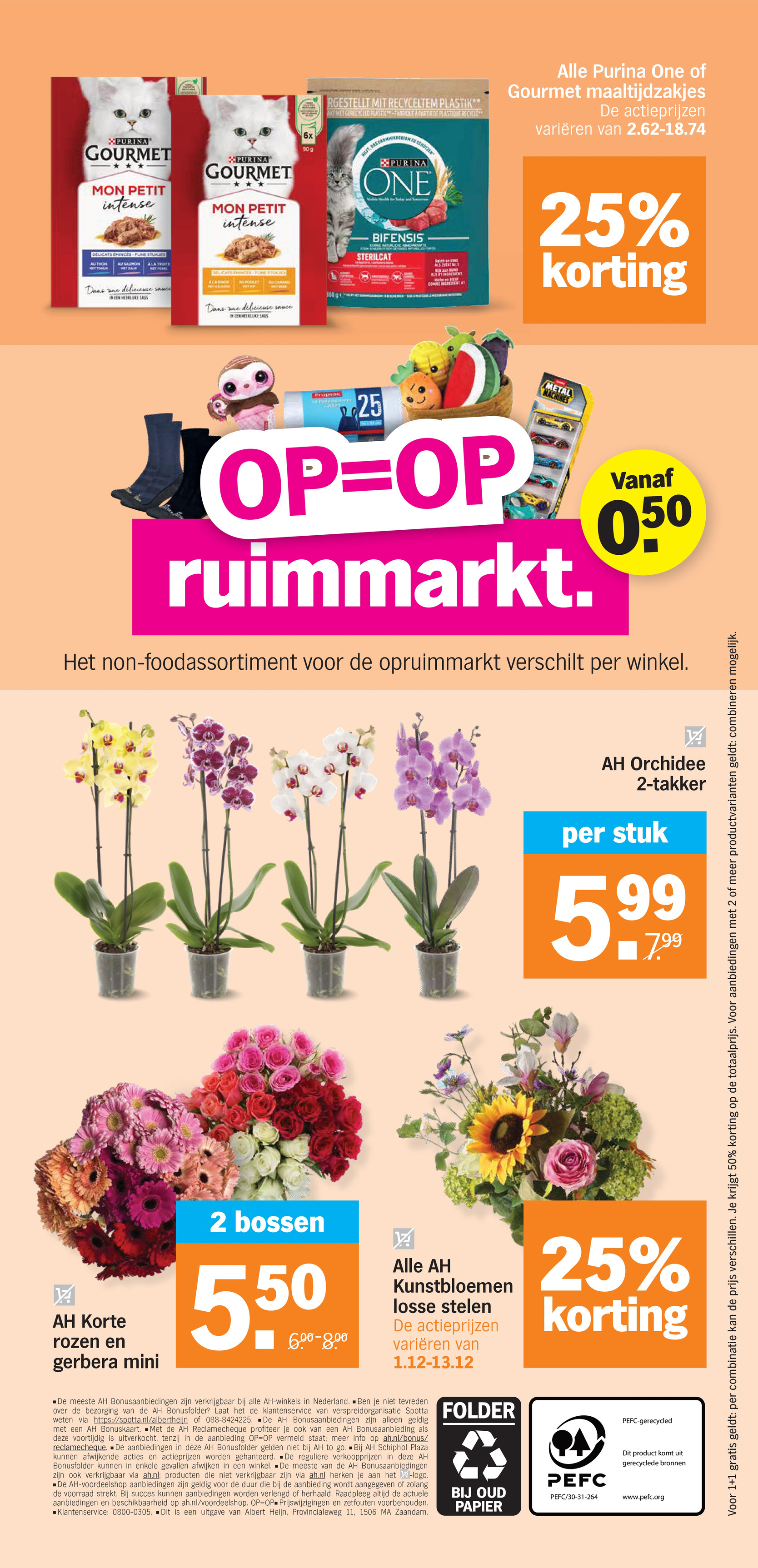 AH Orchidee 2-takker, gemarkeerd op pagina 37 van de Albert Heijn folder