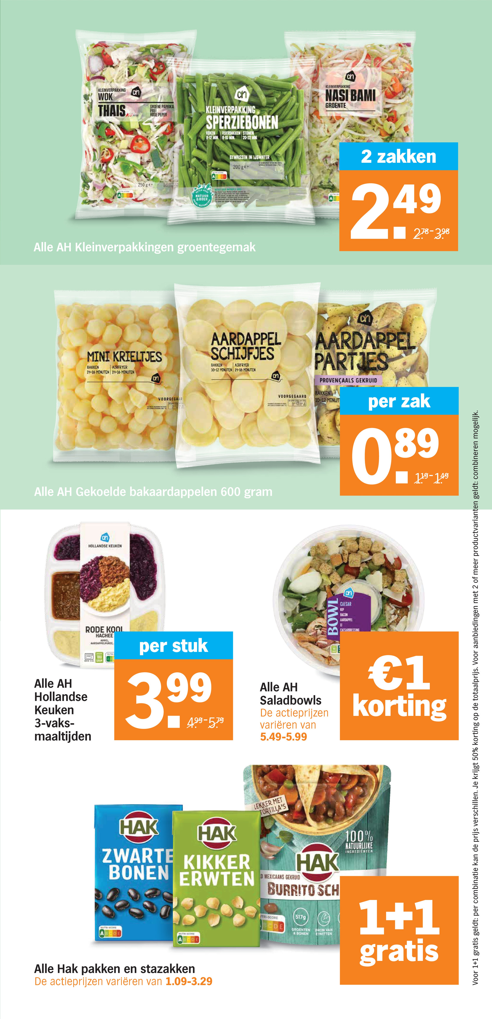 AH Saladbowls, gemarkeerd op pagina 10 van de Albert Heijn folder
