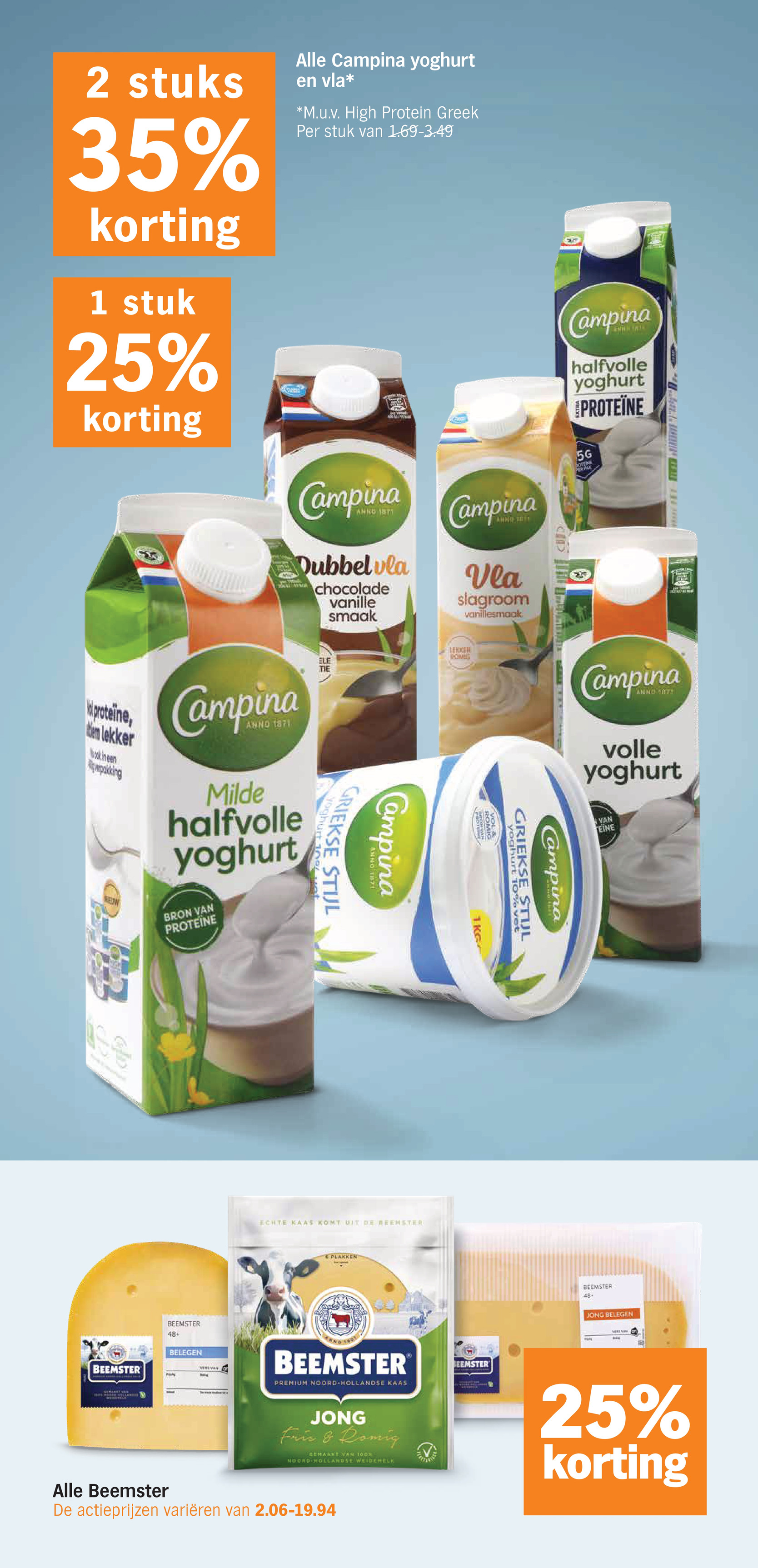 Alle Beemster, gemarkeerd op pagina 15 van de Albert Heijn folder