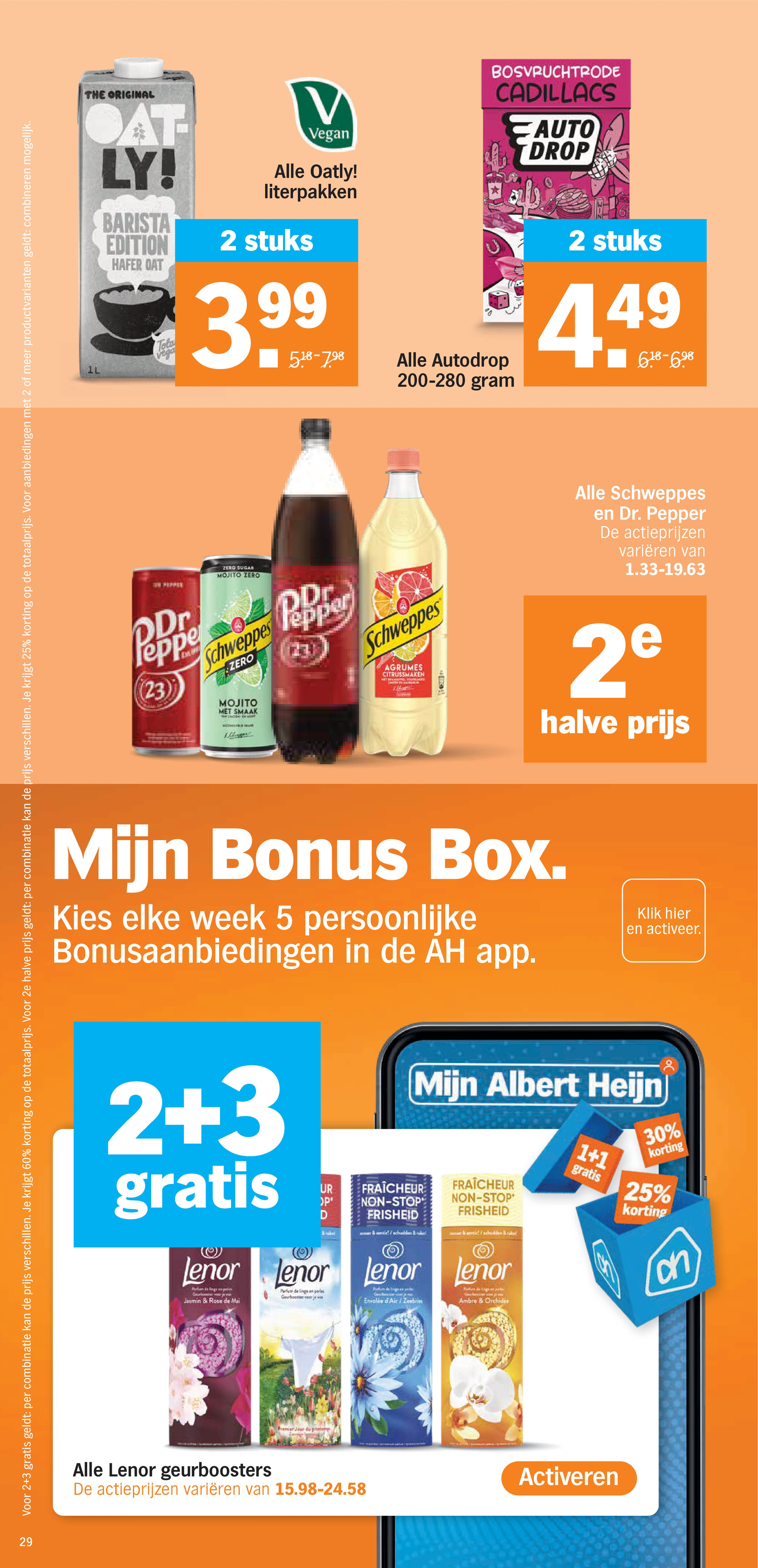 Autodrop, gemarkeerd op pagina 29 van de Albert Heijn folder