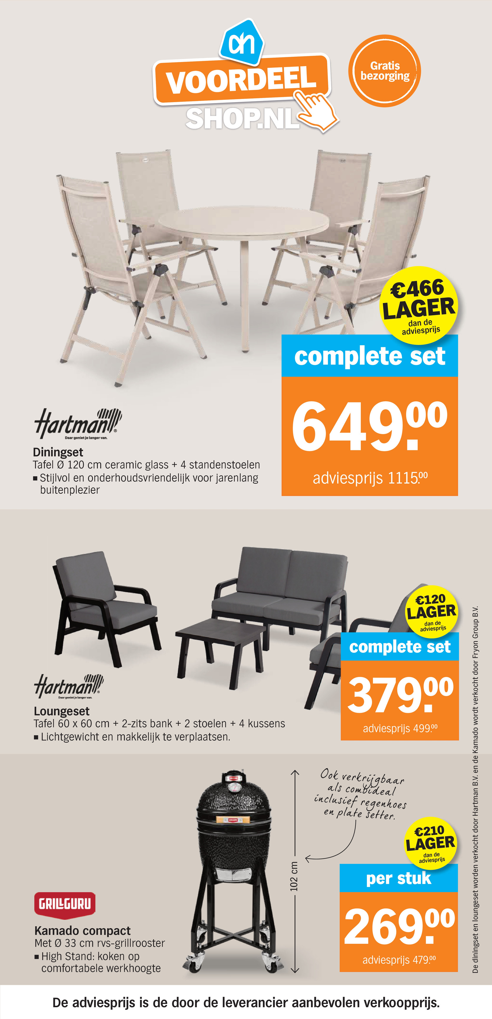 Grillguru Kamado compact, gemarkeerd op pagina 35 van de Albert Heijn folder