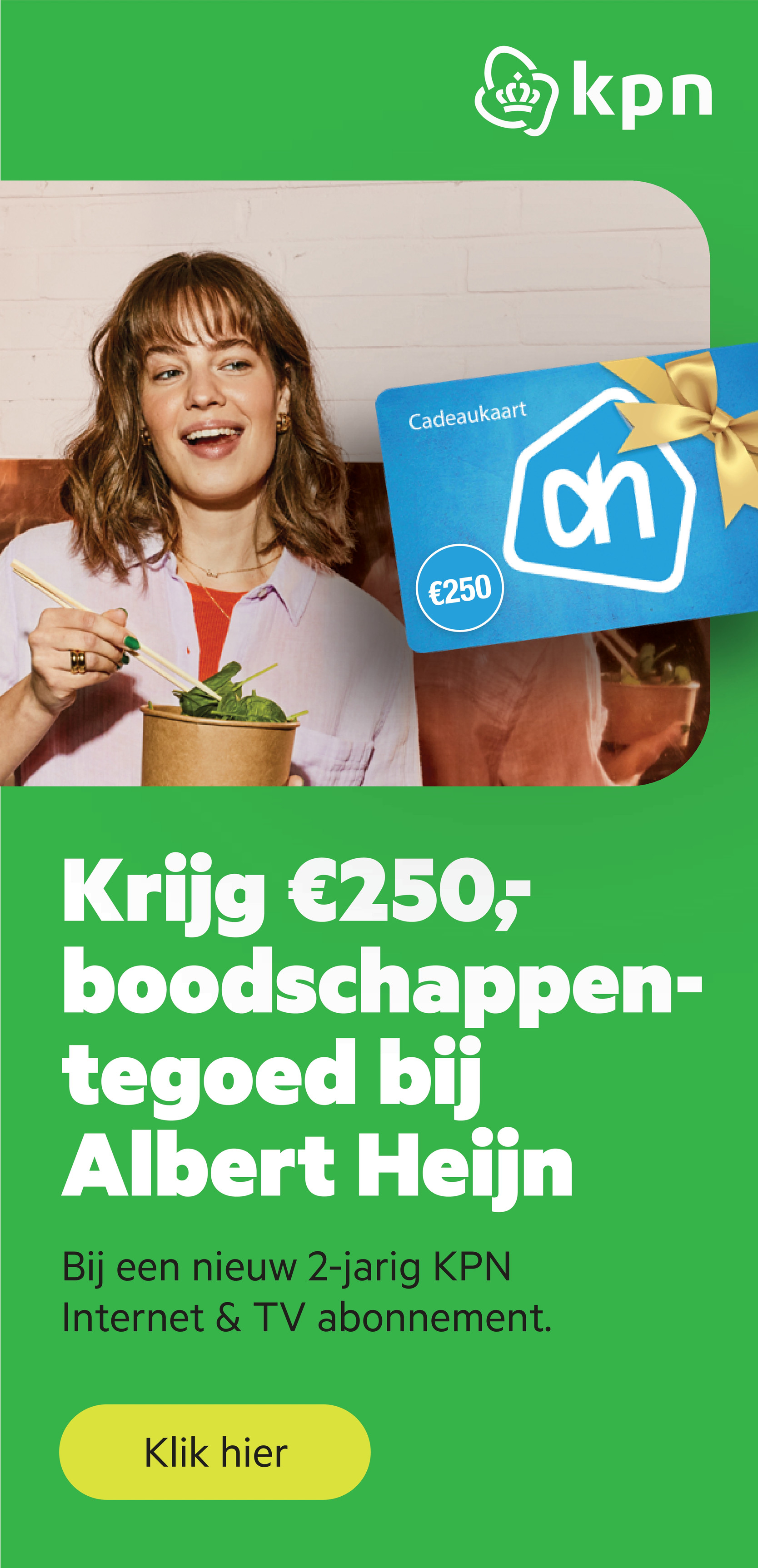 Albert Heijn boodschappentegoed, gemarkeerd op pagina 38 van de Albert Heijn folder