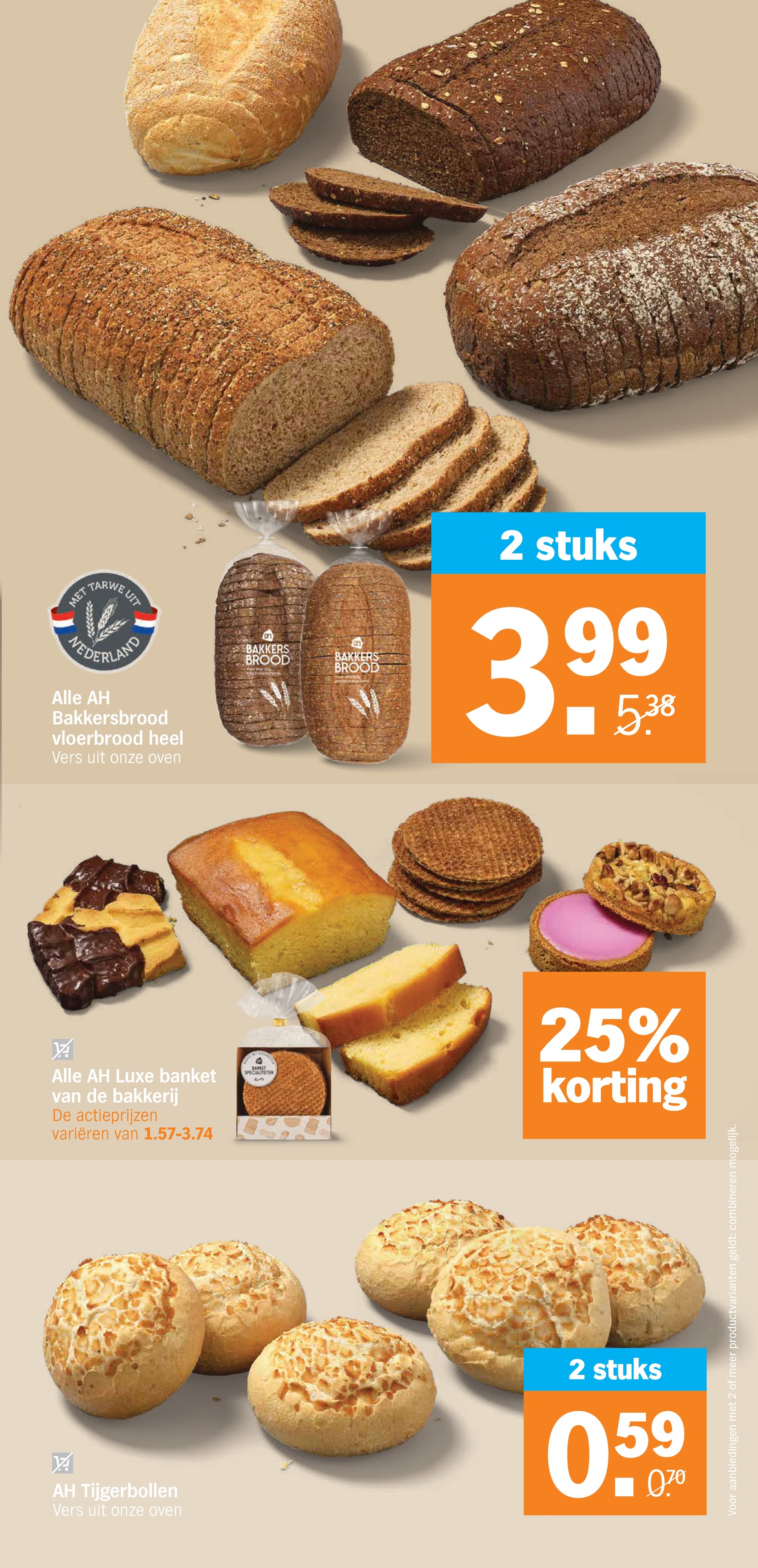 AH Tijgerbollen, gemarkeerd op pagina 13 van de Albert Heijn folder