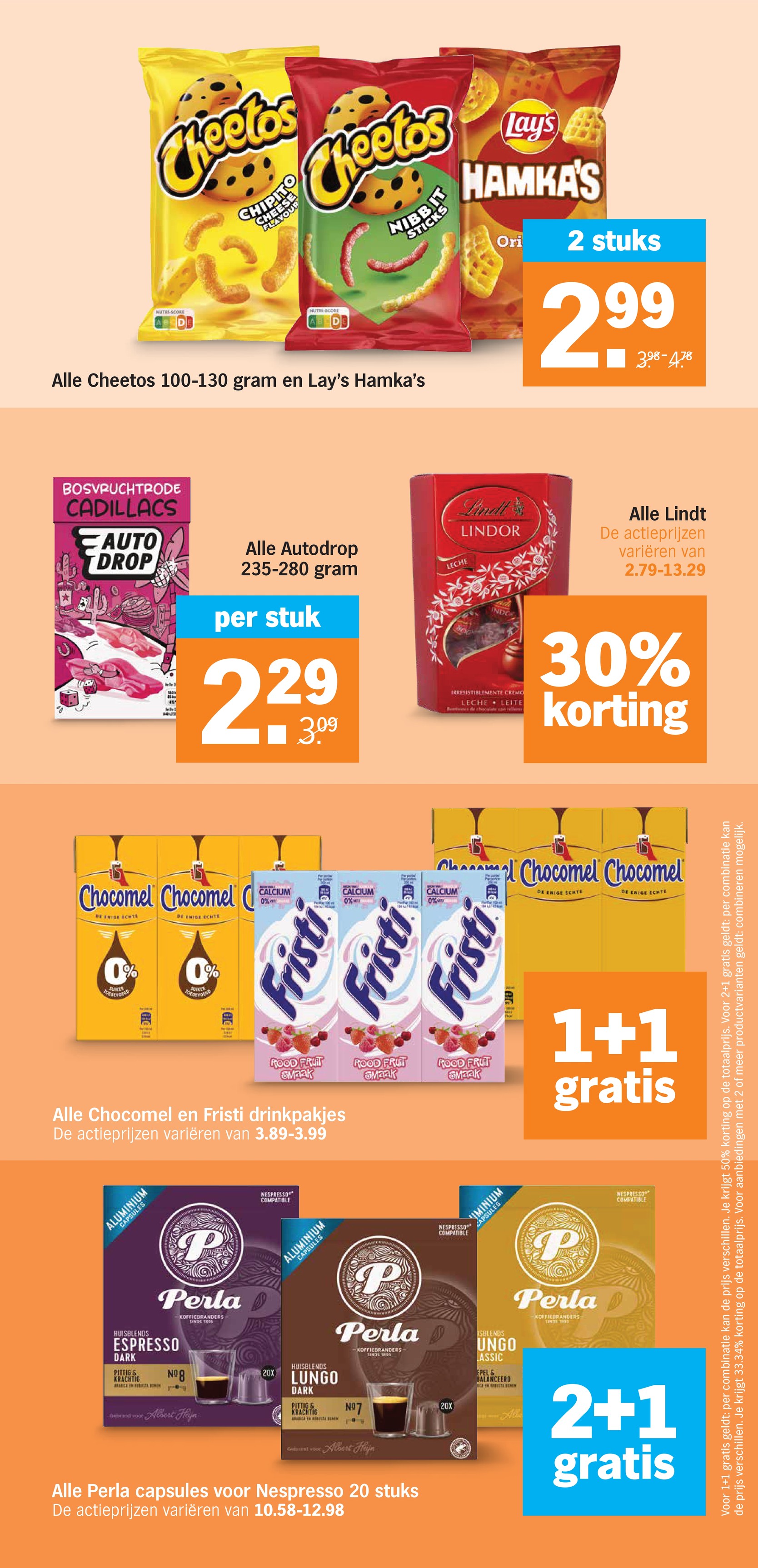 Perla capsules voor Nespresso 20 stuks, gemarkeerd op pagina 26 van de Albert Heijn folder