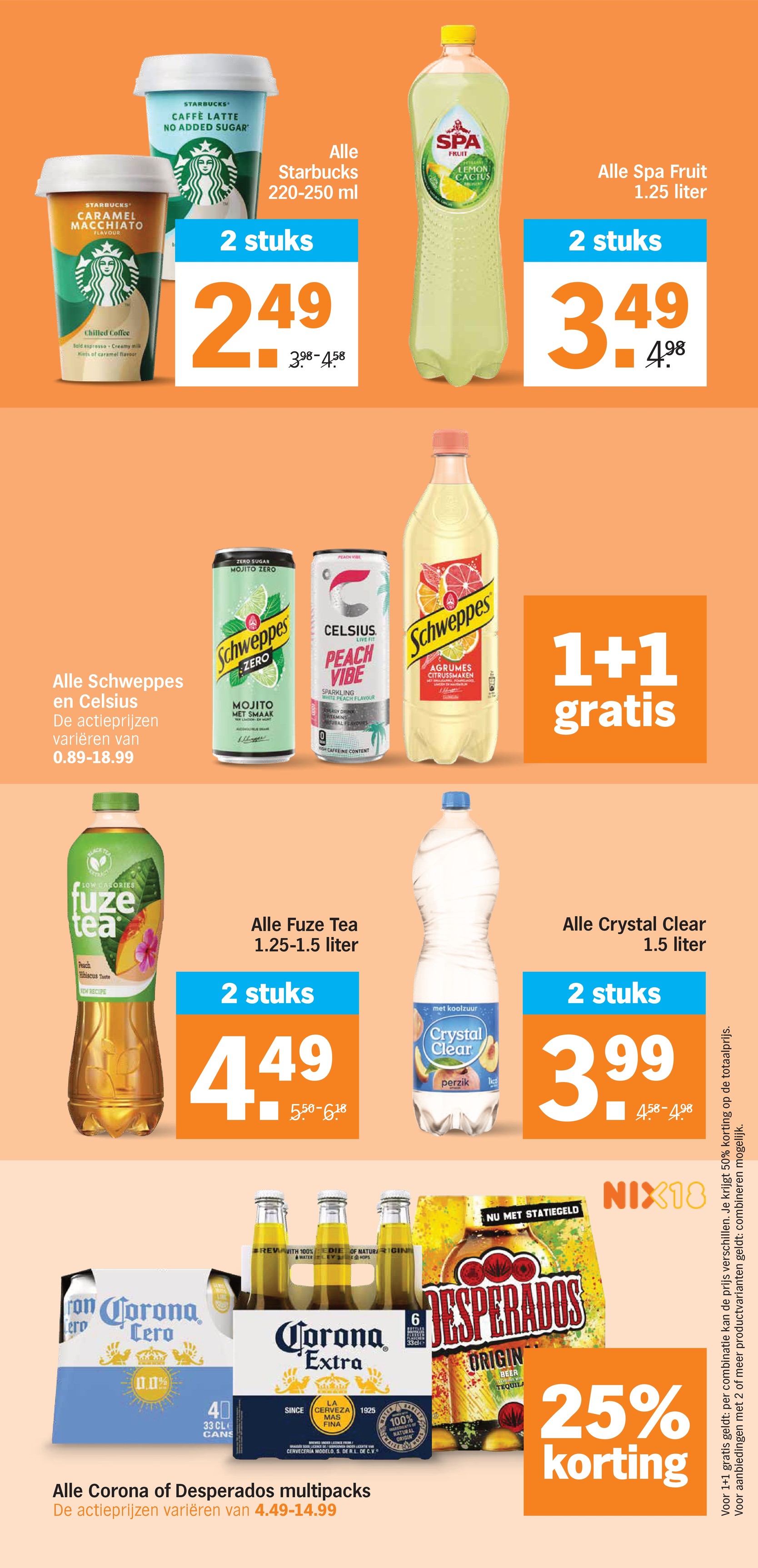 Starbucks koffiebekers, gemarkeerd op pagina 29 van de Albert Heijn folder