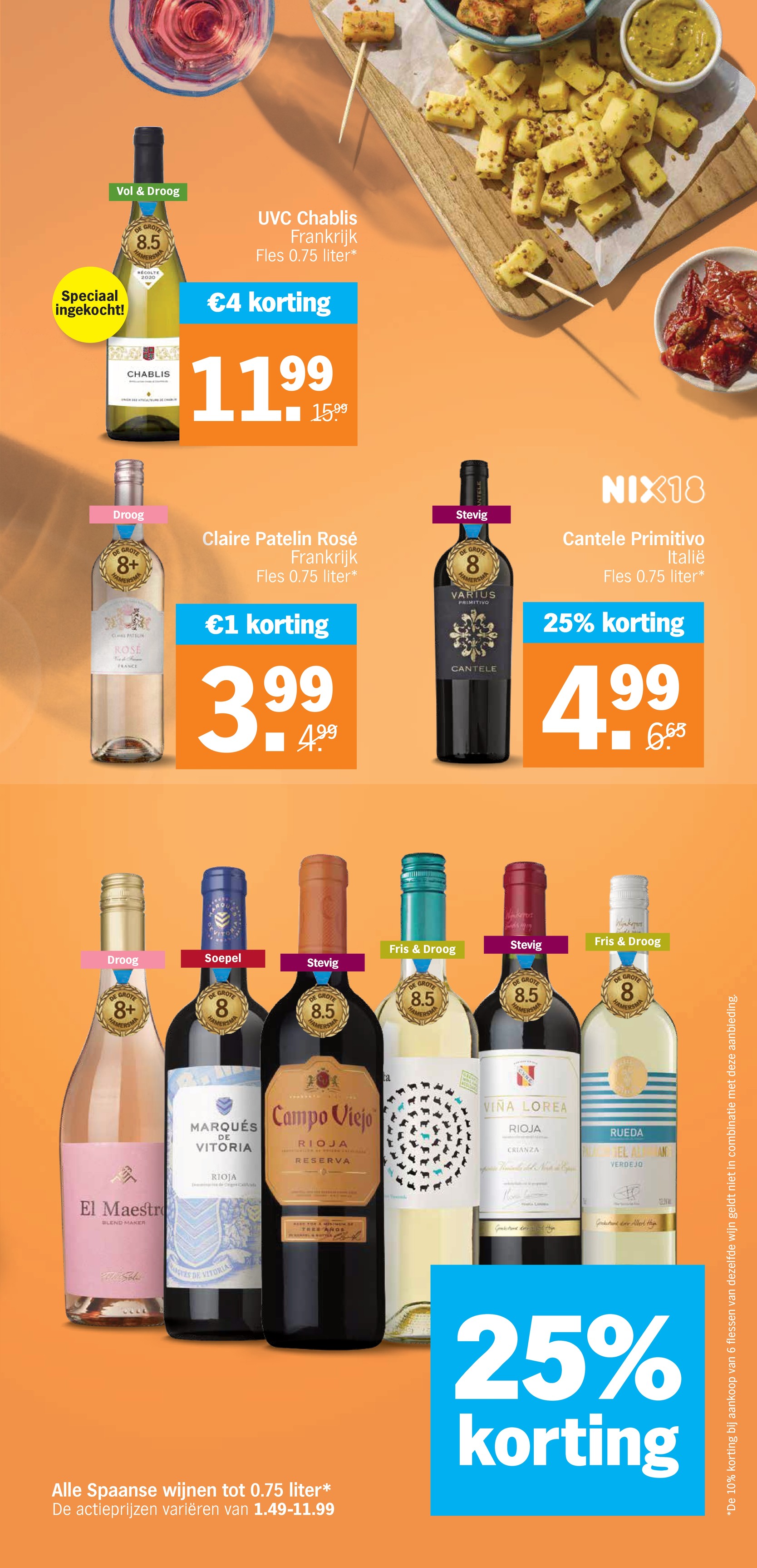 Cantele Primitivo Italië, gemarkeerd op pagina 33 van de Albert Heijn folder