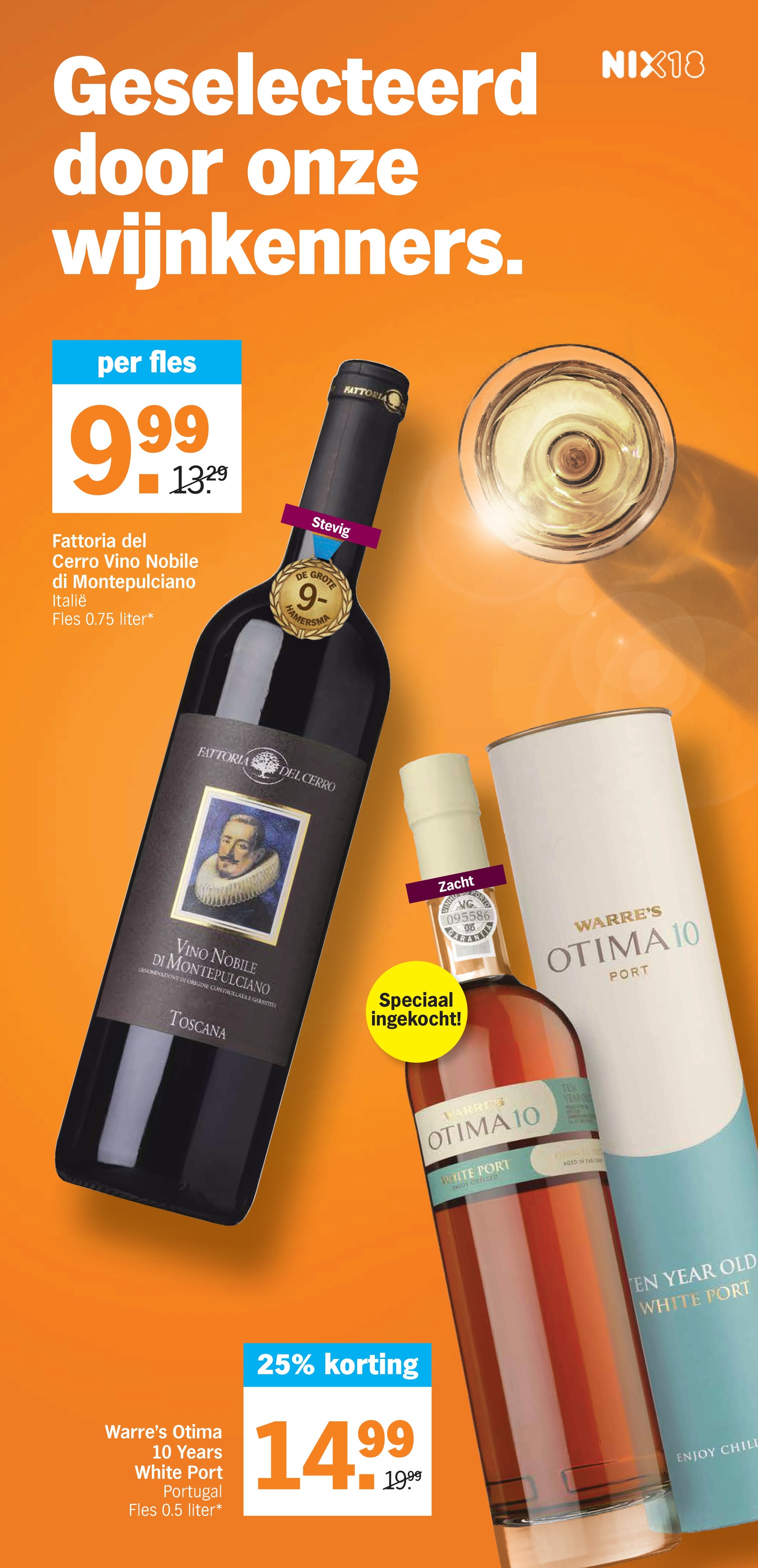 Fattoria del Cerro Vino Nobile di Montepulciano, gemarkeerd op pagina 34 van de Albert Heijn folder
