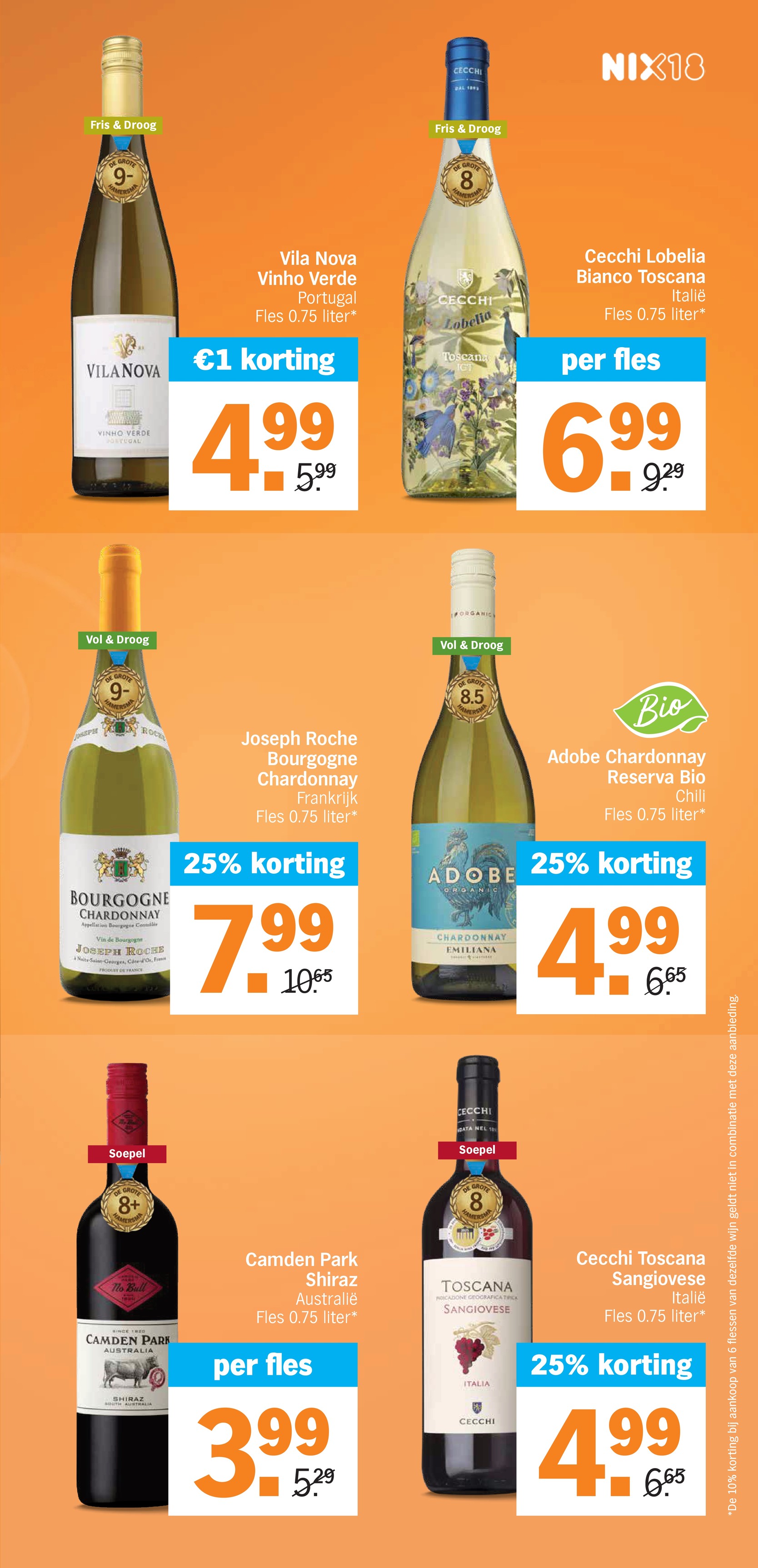 Cecchi Toscana Sangiovese, gemarkeerd op pagina 35 van de Albert Heijn folder