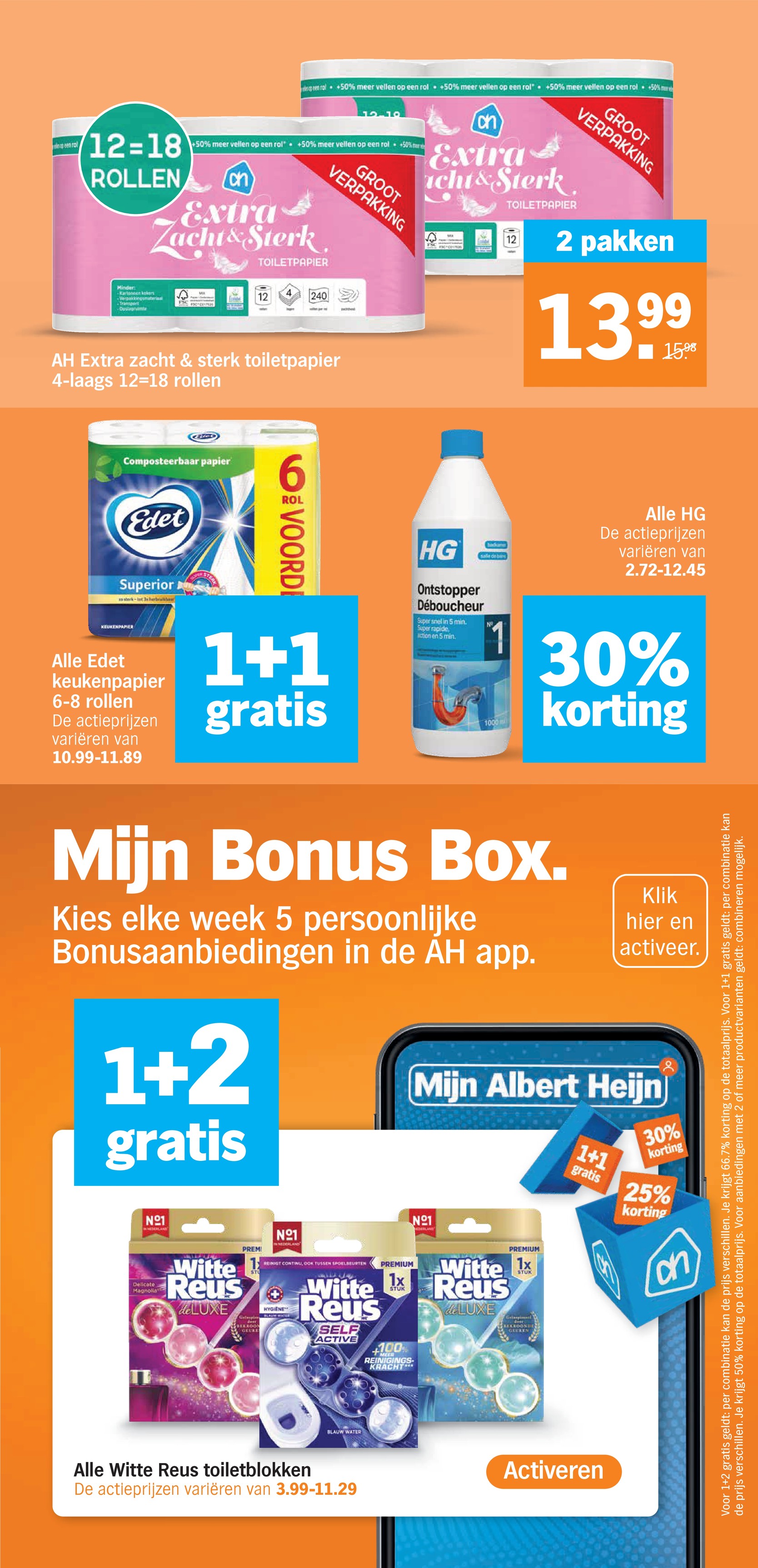 AH Extra zacht & sterk toiletpapier, gemarkeerd op pagina 37 van de Albert Heijn folder