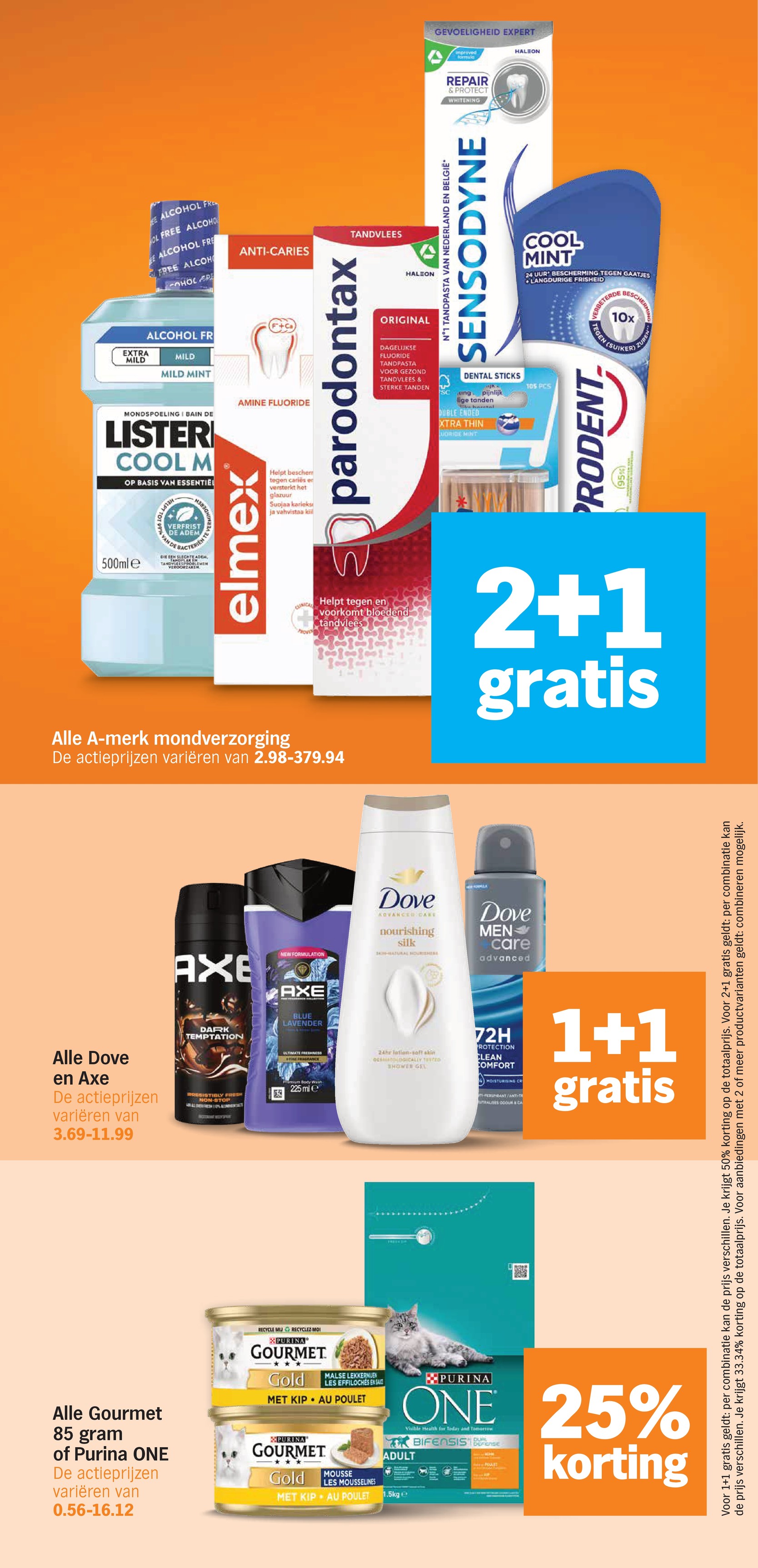 A-merk mondverzorging, gemarkeerd op pagina 38 van de Albert Heijn folder