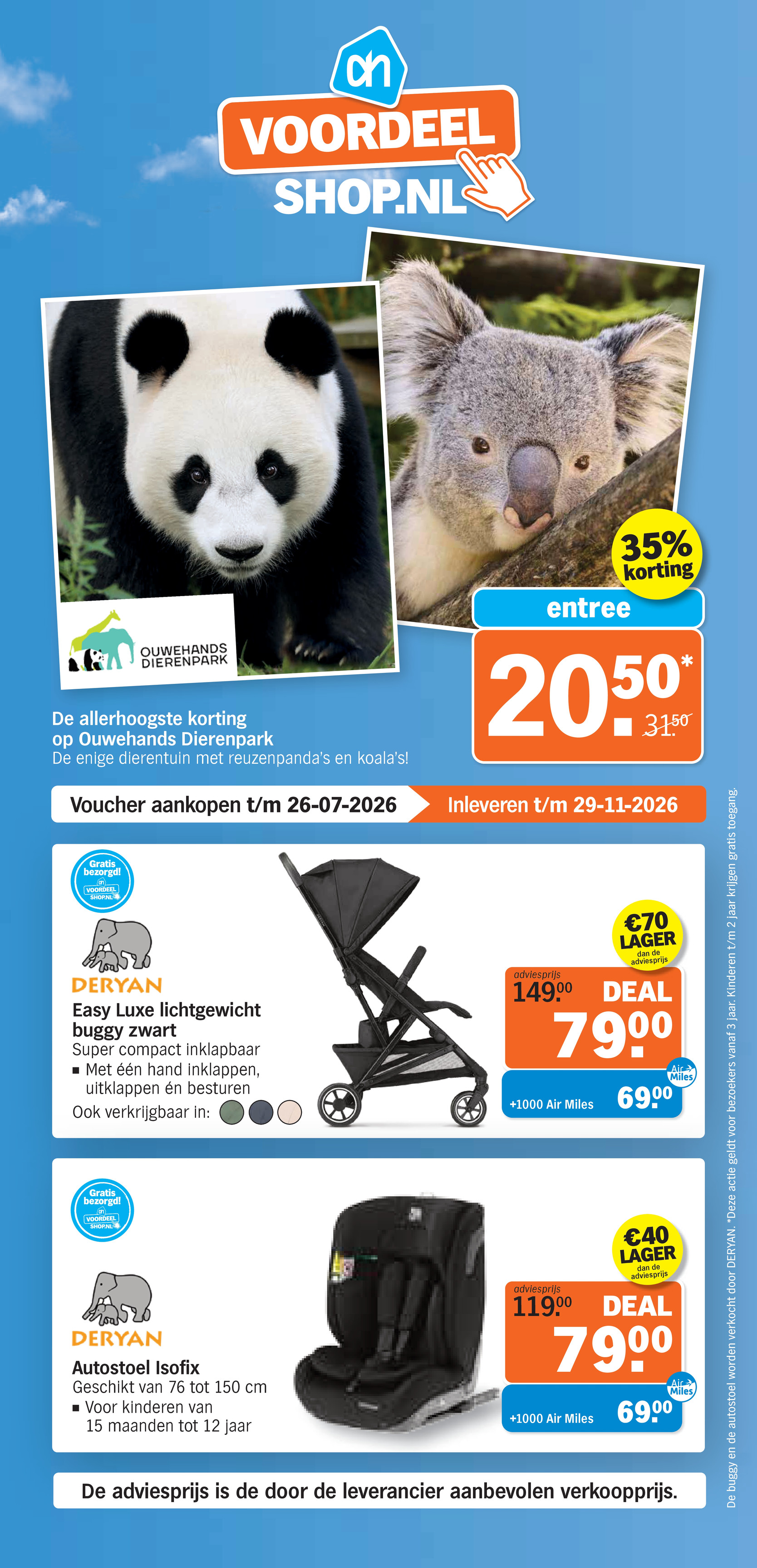 DERYAN Easy Luxe lichtgewicht buggy zwart, uit de Albert Heijn folder, pagina 6