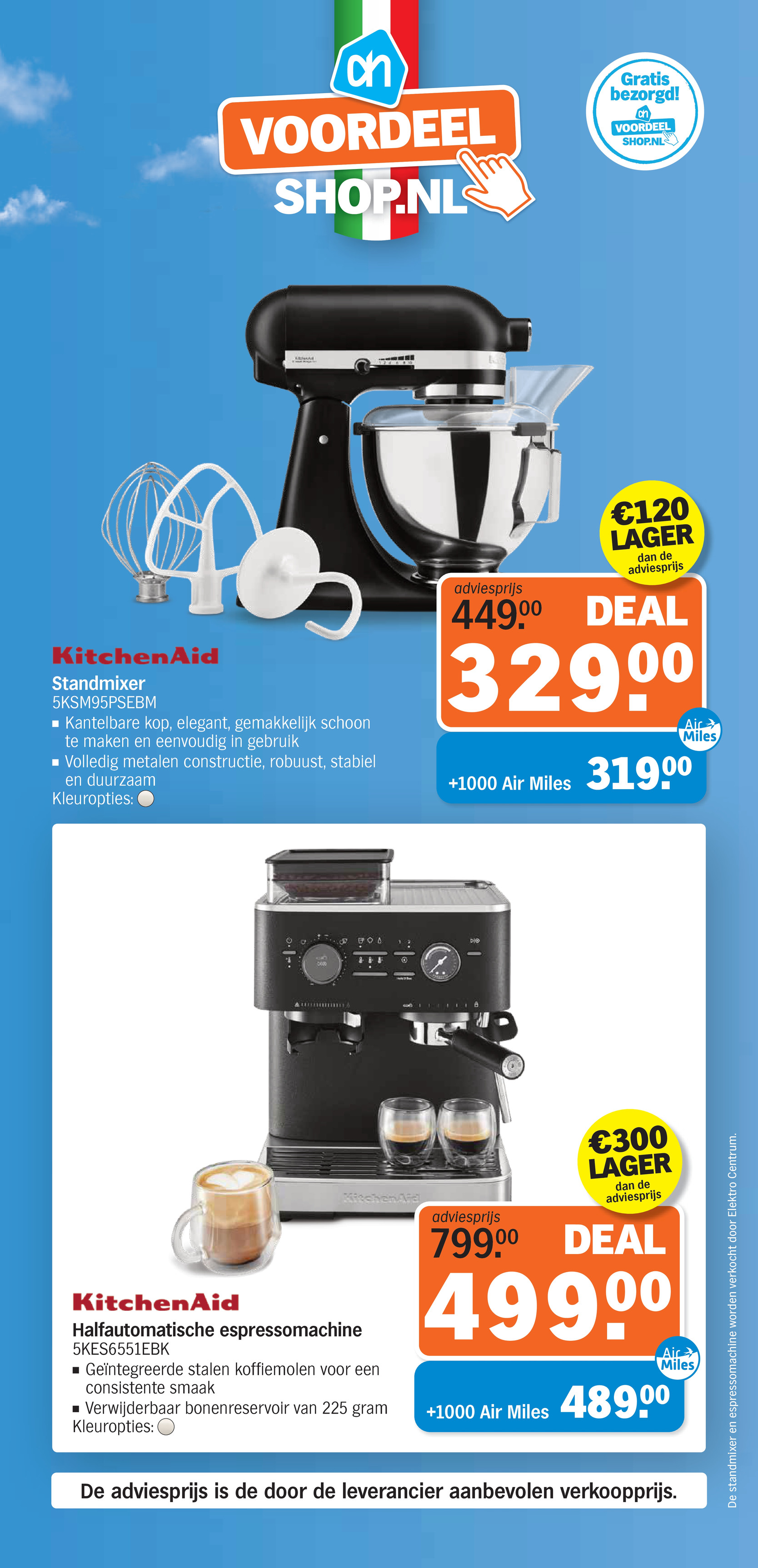 KitchenAid Standmixer, gemarkeerd op pagina 6 van de Albert Heijn folder