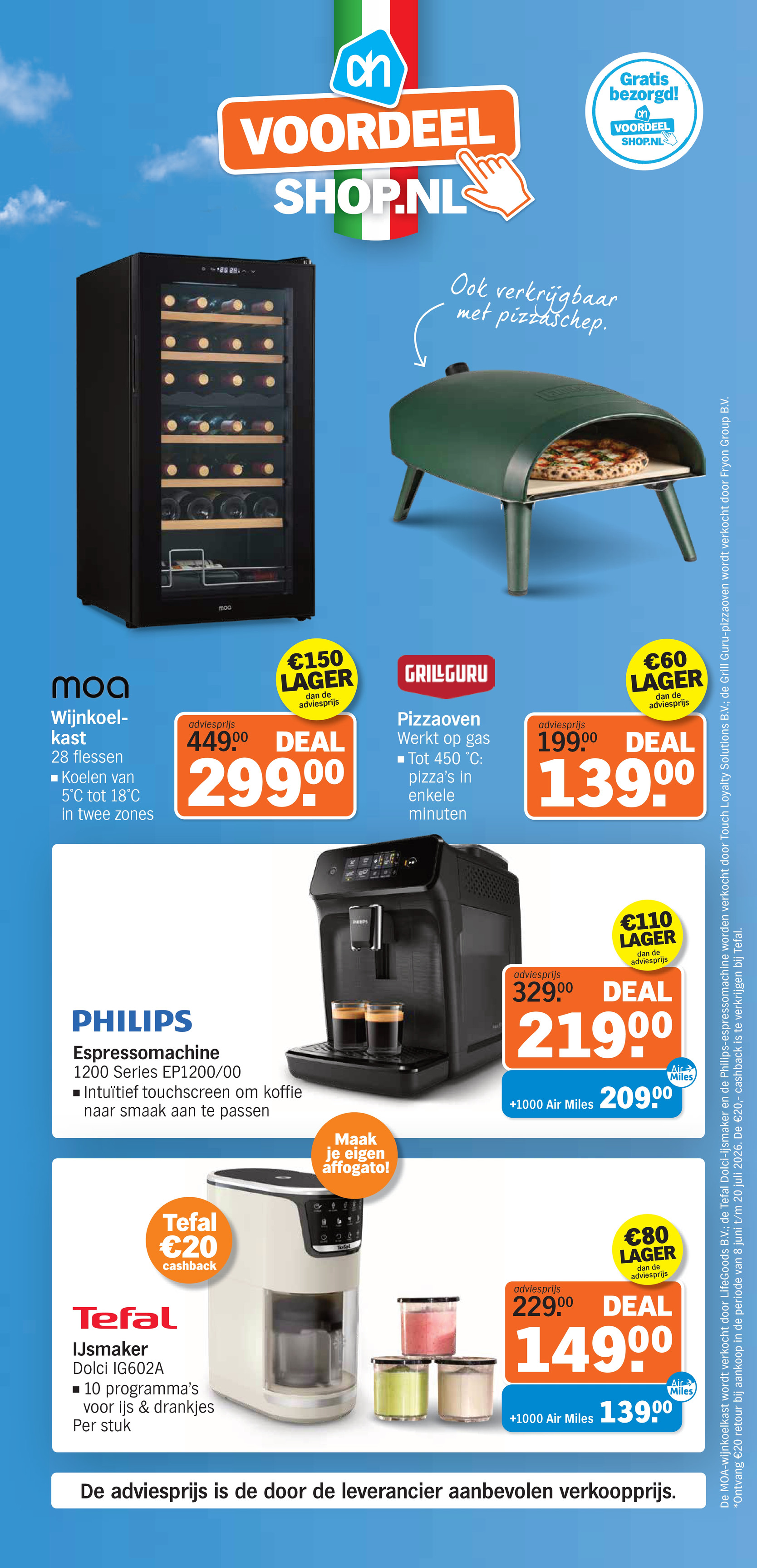 Tefal Ijsmaker, gemarkeerd op pagina 7 van de Albert Heijn folder