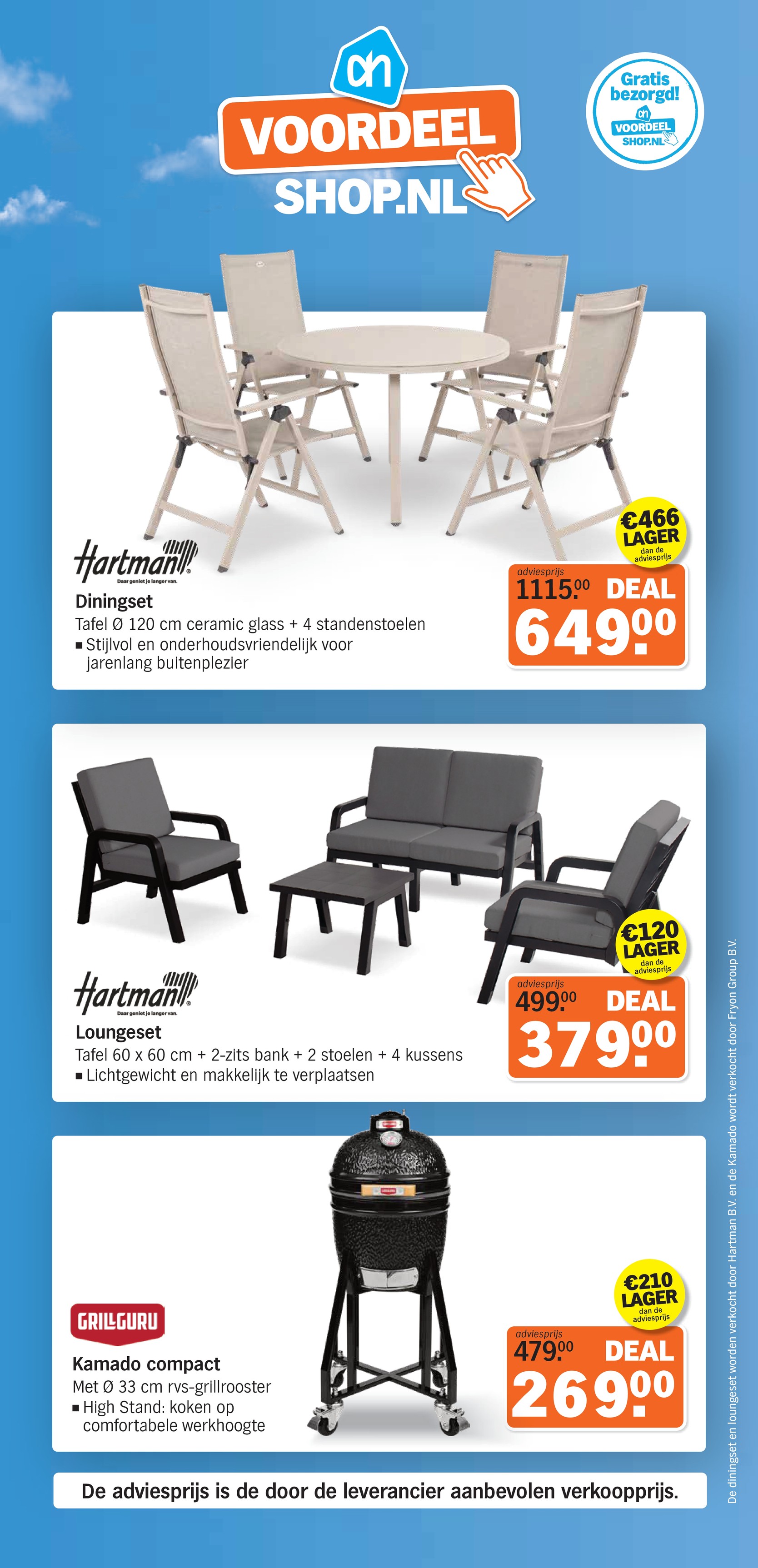 Hartman Loungeset, gemarkeerd op pagina 6 van de Albert Heijn folder