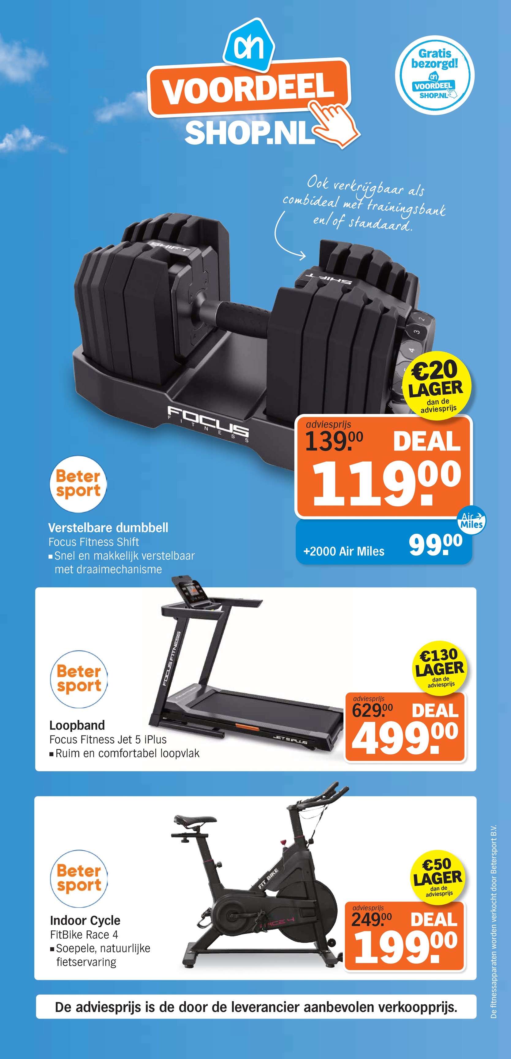 Indoor Cycle FitBike Race 4, gemarkeerd op pagina 3 van de Albert Heijn folder