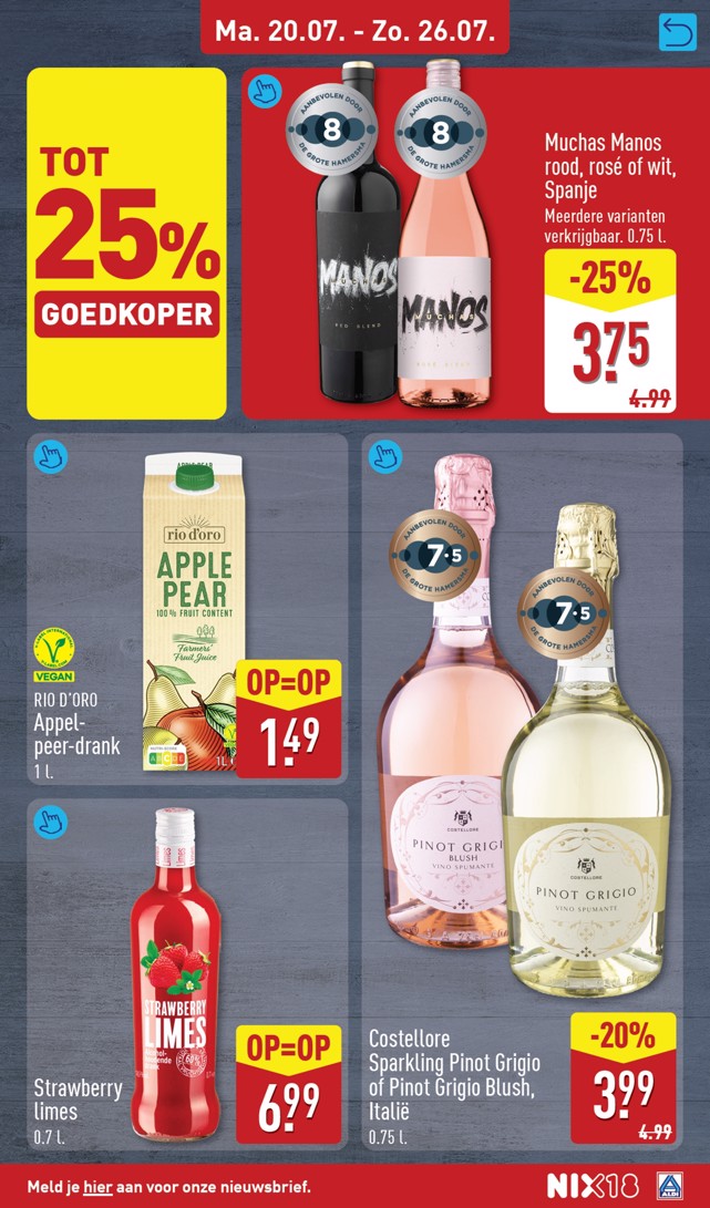 Strawberry Limes, gemarkeerd op pagina 15 van de Aldi folder