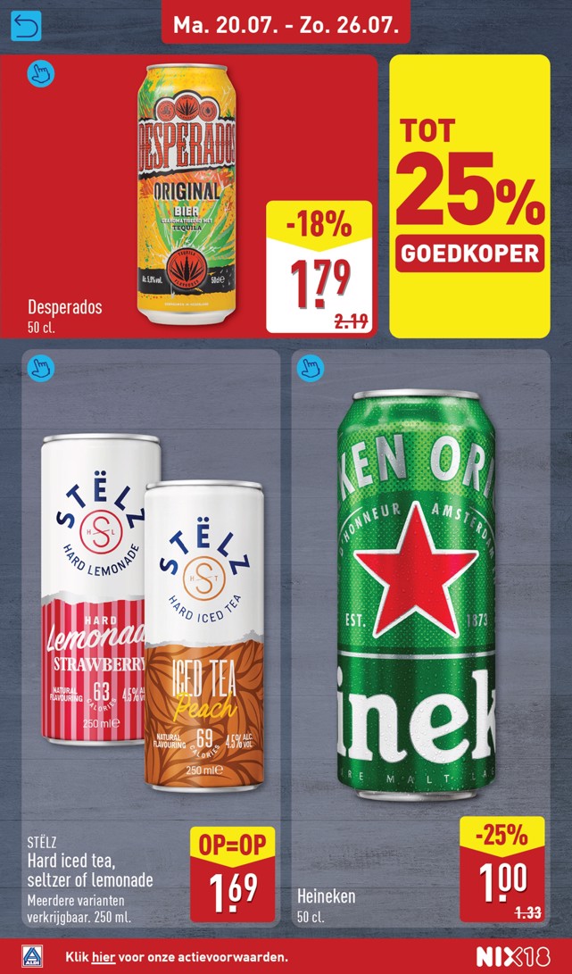 Original Bier, gemarkeerd op pagina 16 van de Aldi folder