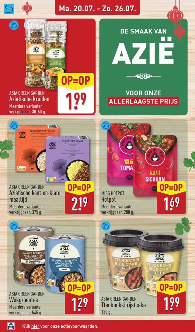 MISS HOTPOT Hotpot, gemarkeerd op pagina 28 van de Aldi folder