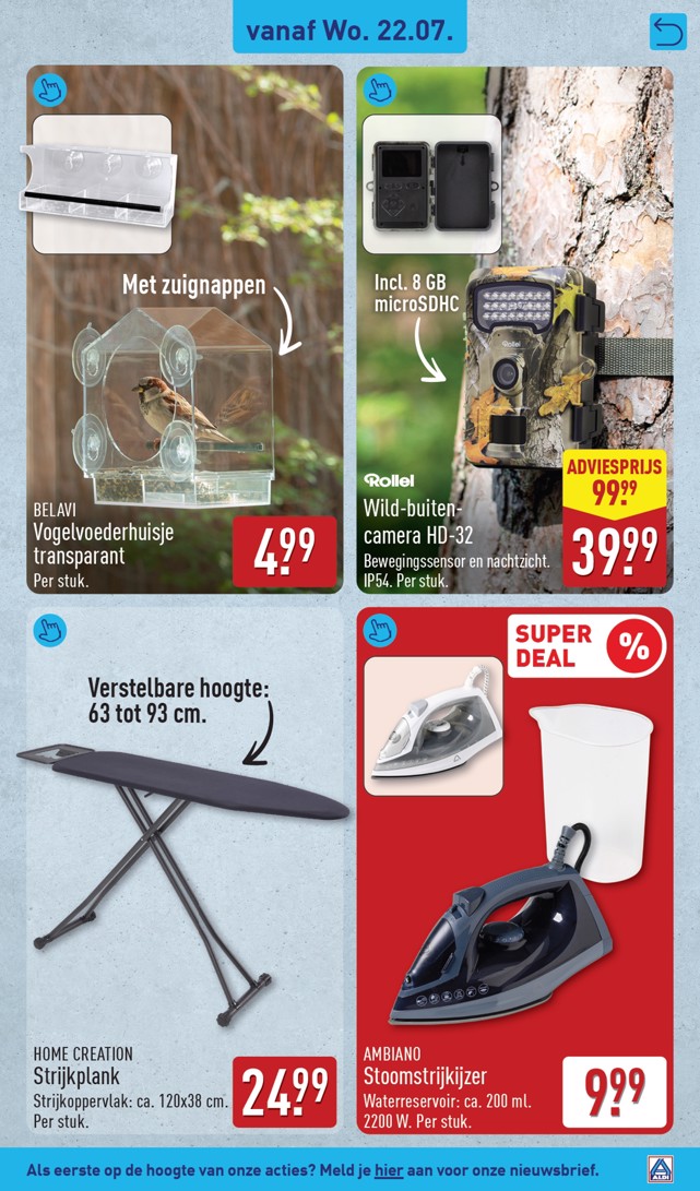 Wild-buiten-camera HD-32, gemarkeerd op pagina 41 van de Aldi folder