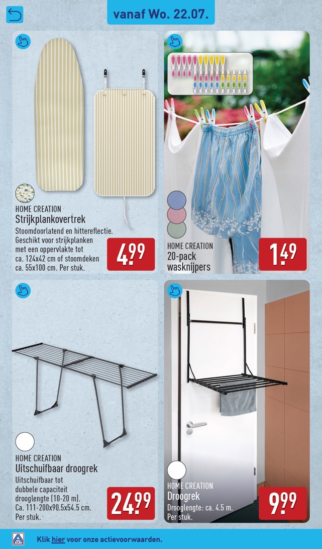 Droogrek (deur), gemarkeerd op pagina 42 van de Aldi folder