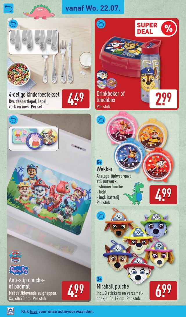 Wekker, gemarkeerd op pagina 44 van de Aldi folder