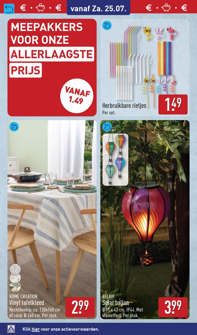 Solar ballon, gemarkeerd op pagina 58 van de Aldi folder
