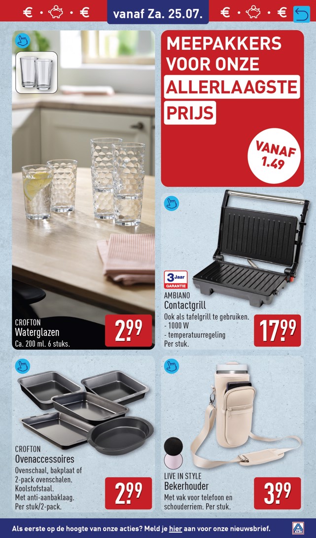 Ambiano Contactgrill, gemarkeerd op pagina 59 van de Aldi folder