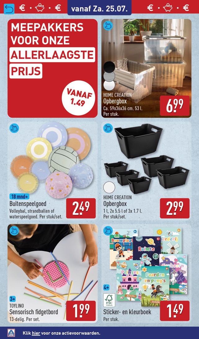 TOYLINO Sensorisch fidgetbord, gemarkeerd op pagina 60 van de Aldi folder