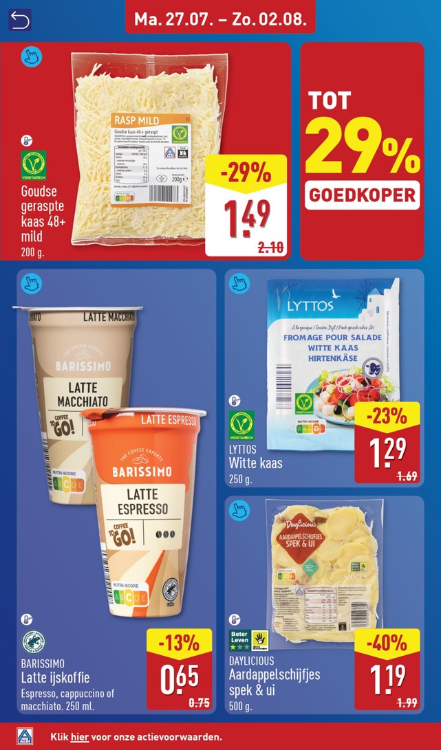 LYTTOS Witte kaas, gemarkeerd op pagina 10 van de Aldi folder