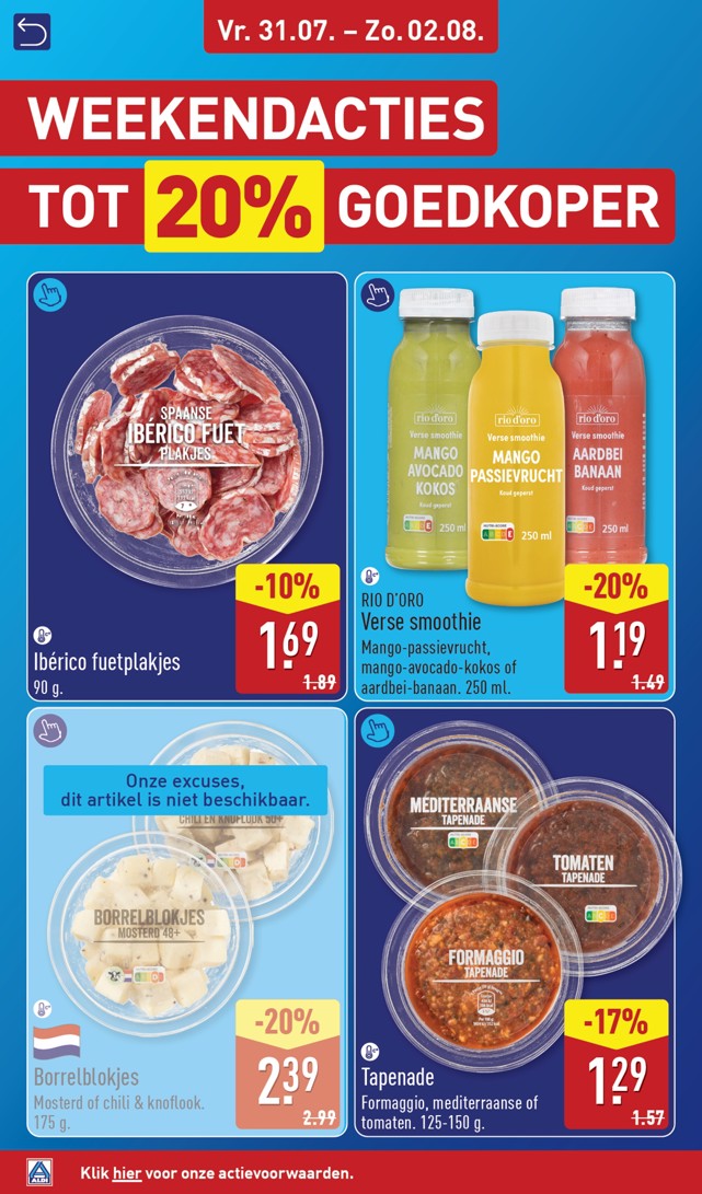 Tapenade, gemarkeerd op pagina 46 van de Aldi folder