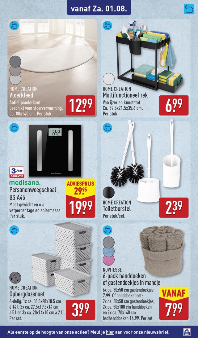 HOME CREATION Multifunctioneel rek, gemarkeerd op pagina 57 van de Aldi folder