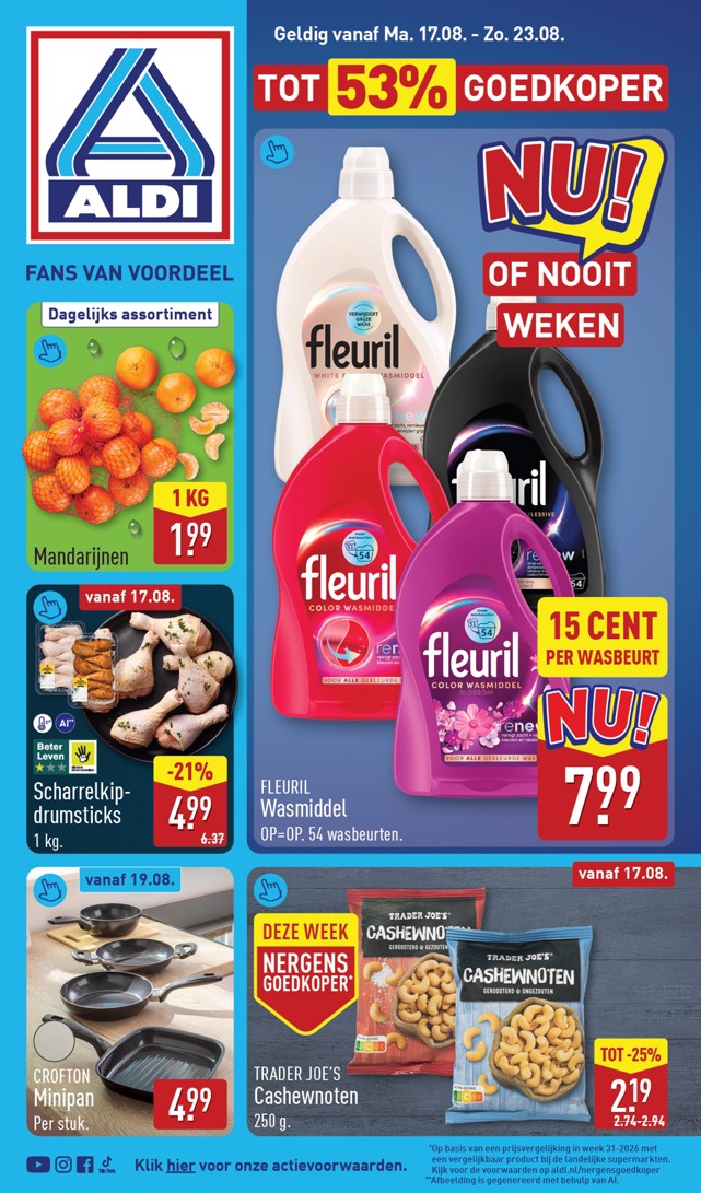 Cover van de huidige Aldi folder