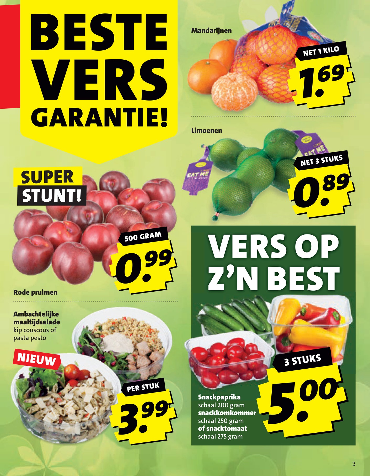 Limoenen, gemarkeerd op pagina 3 van de Boni folder