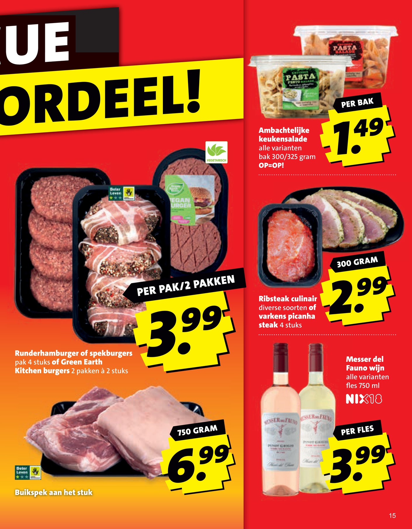 Buikspek aan het stuk, gemarkeerd op pagina 15 van de Boni folder