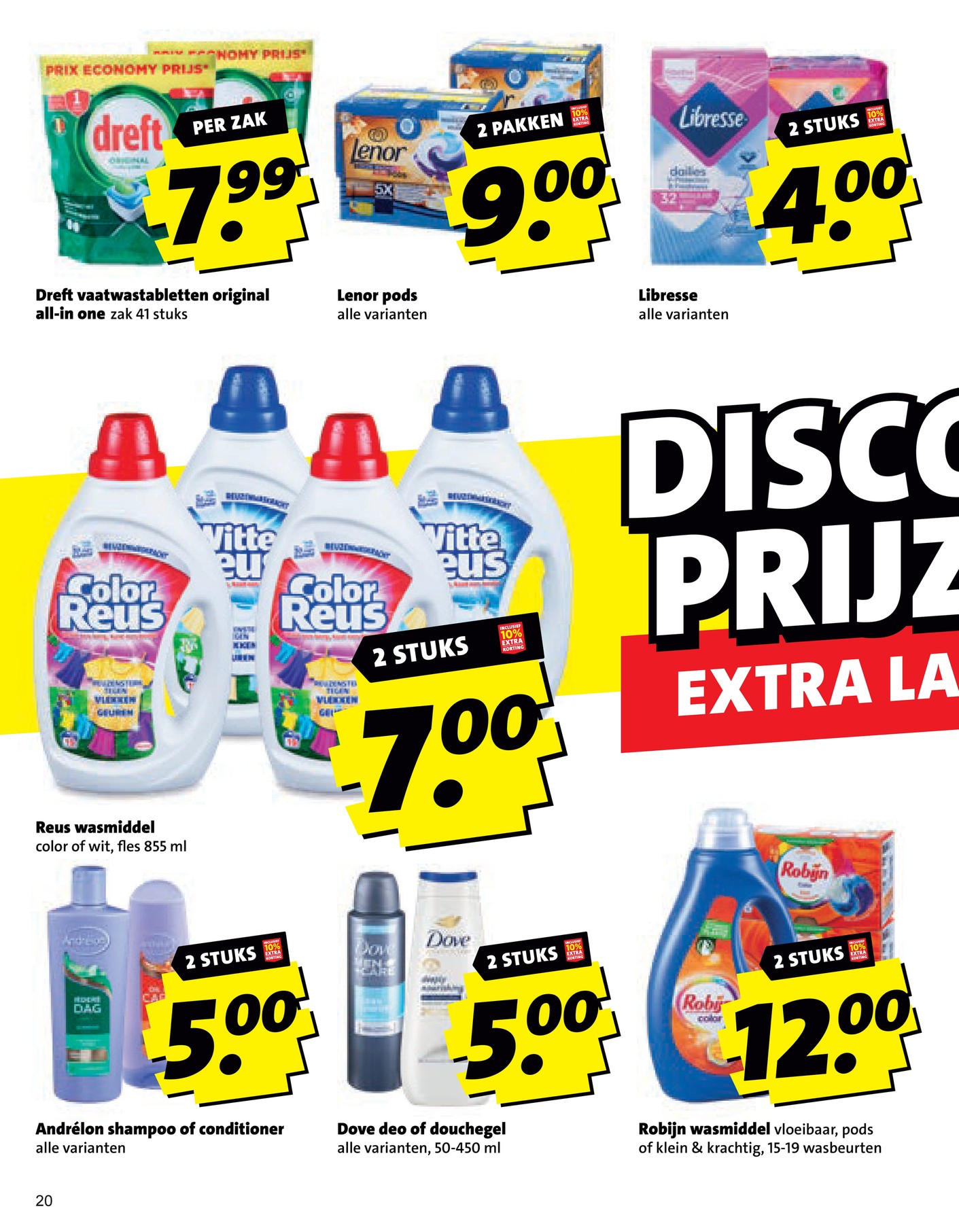 Libresse, gemarkeerd op pagina 20 van de Boni folder