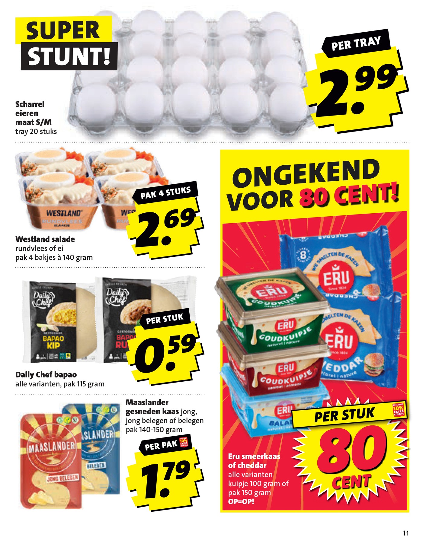 Daily Chef bapao, gemarkeerd op pagina 11 van de Boni folder