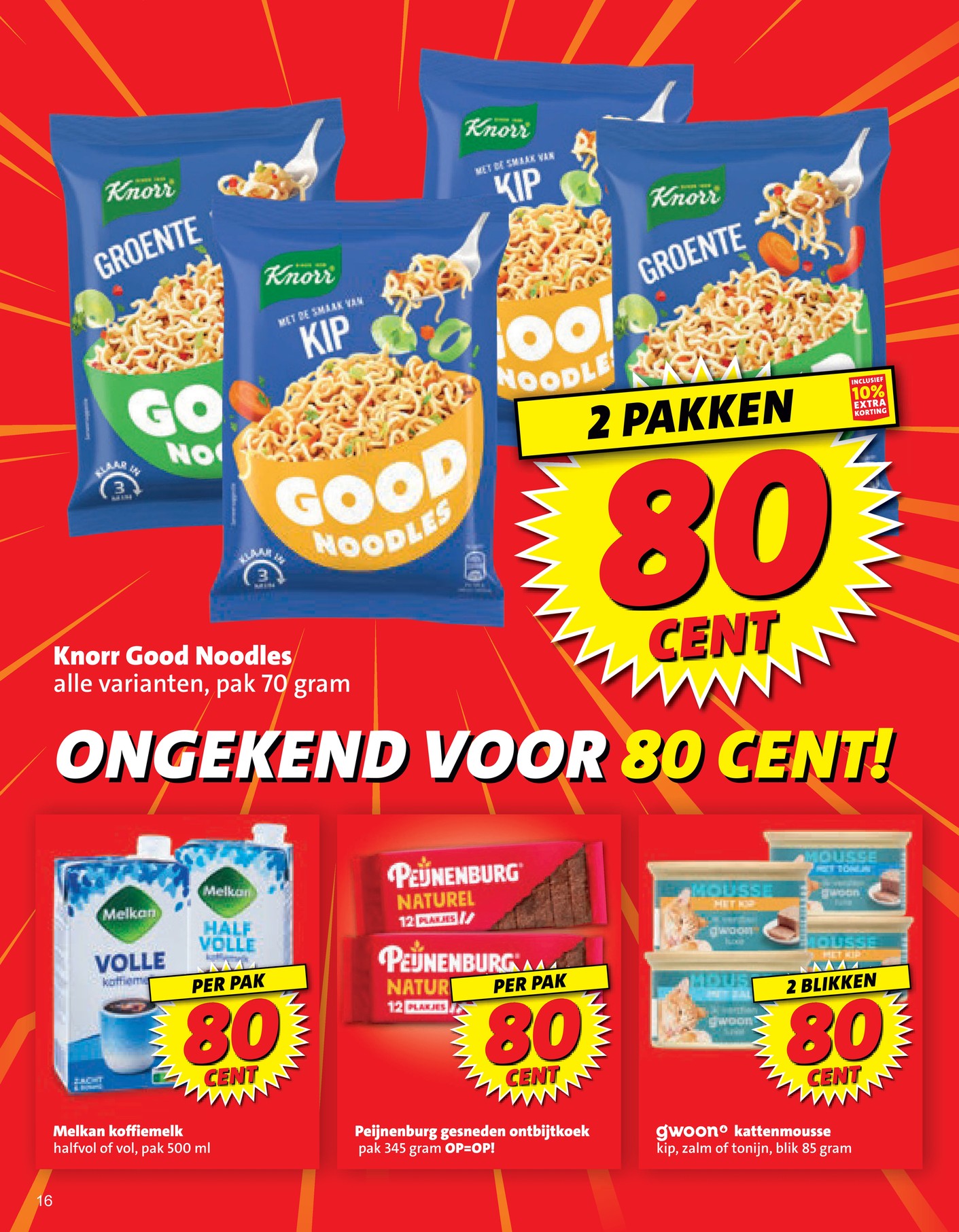 Knorr Good Noodles, gemarkeerd op pagina 16 van de Boni folder