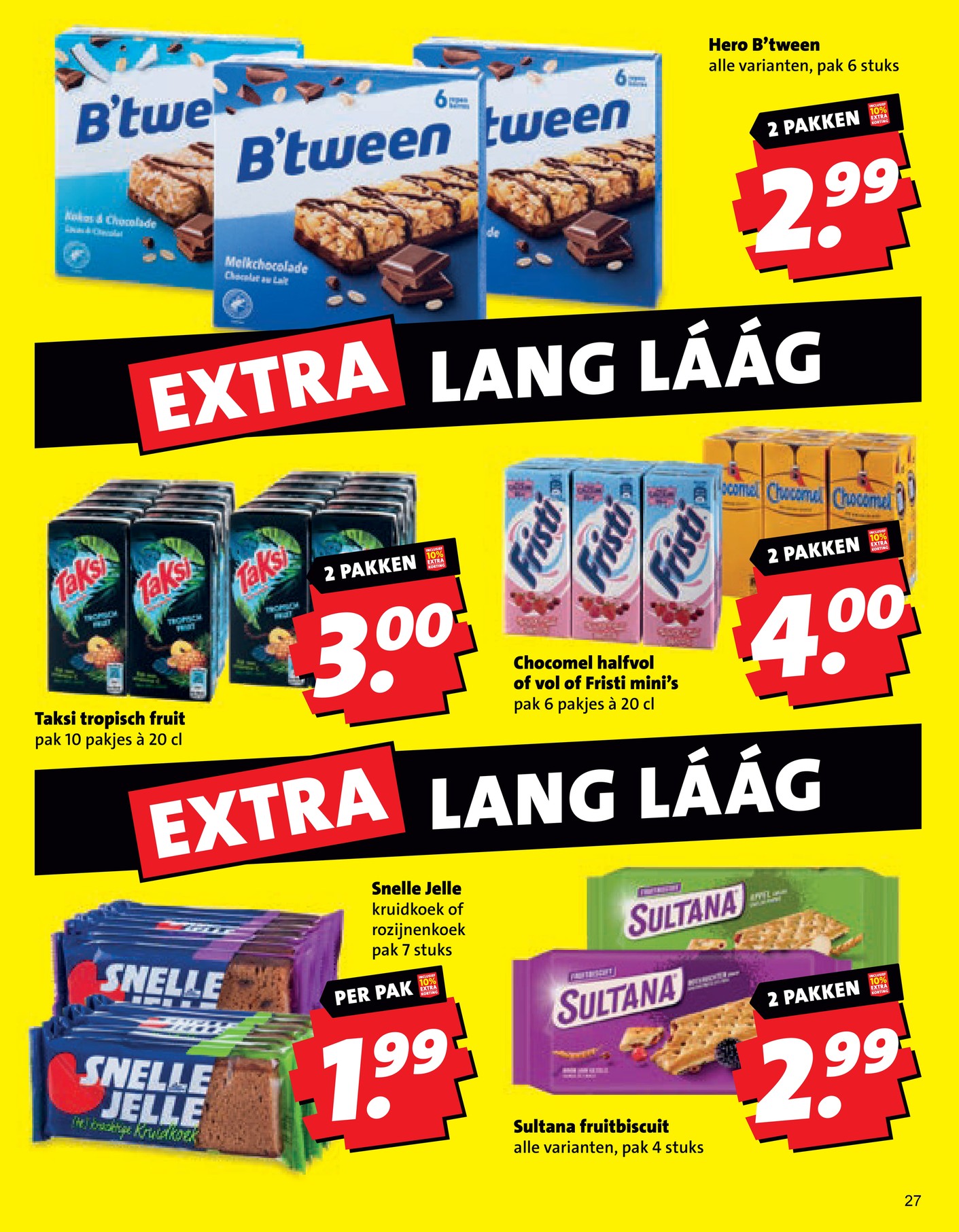 Taksi tropisch fruit, gemarkeerd op pagina 27 van de Boni folder