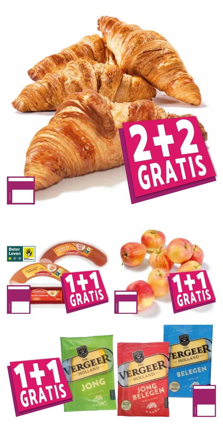 Appels, gemarkeerd op pagina 2 van de Boons Markt folder