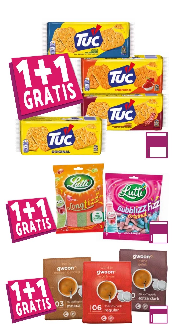 Tuc crackers, gemarkeerd op pagina 6 van de Boons Markt folder