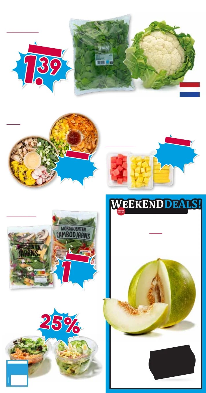 Gesneden fruit, gemarkeerd op pagina 5 van de Boons Markt folder
