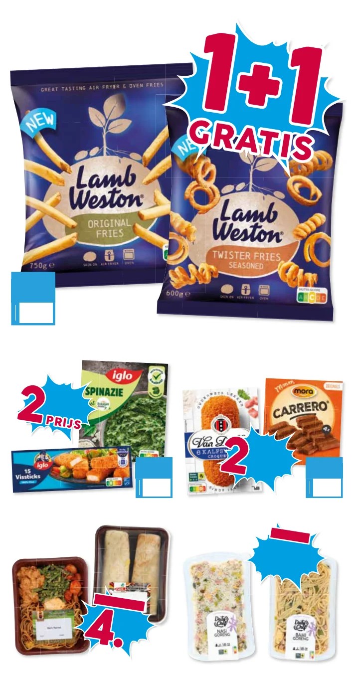 Lamb Weston Fries, gemarkeerd op pagina 13 van de Boons Markt folder