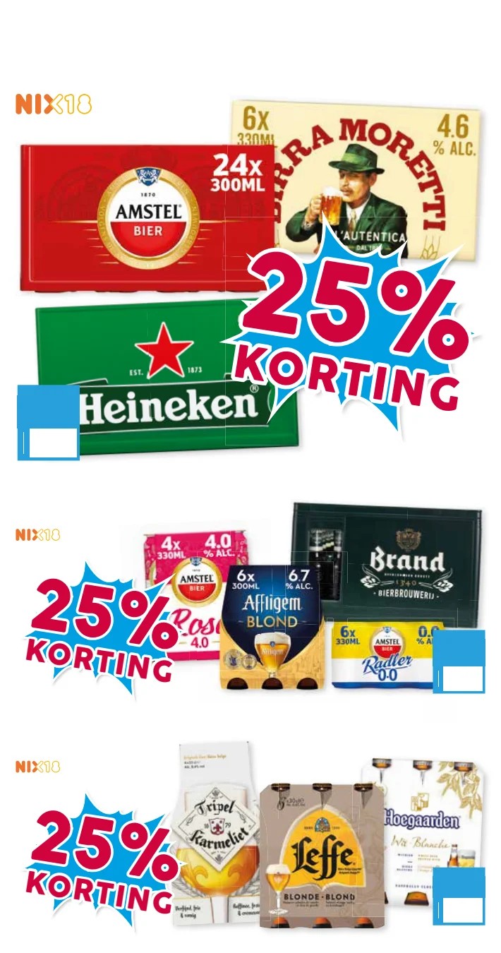 Heineken, gemarkeerd op pagina 20 van de Boons Markt folder